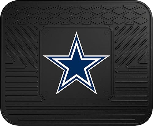 Alfombra de vinilo para coche Fanmats NFL Dallas Cowboys Estera de uso general Negro