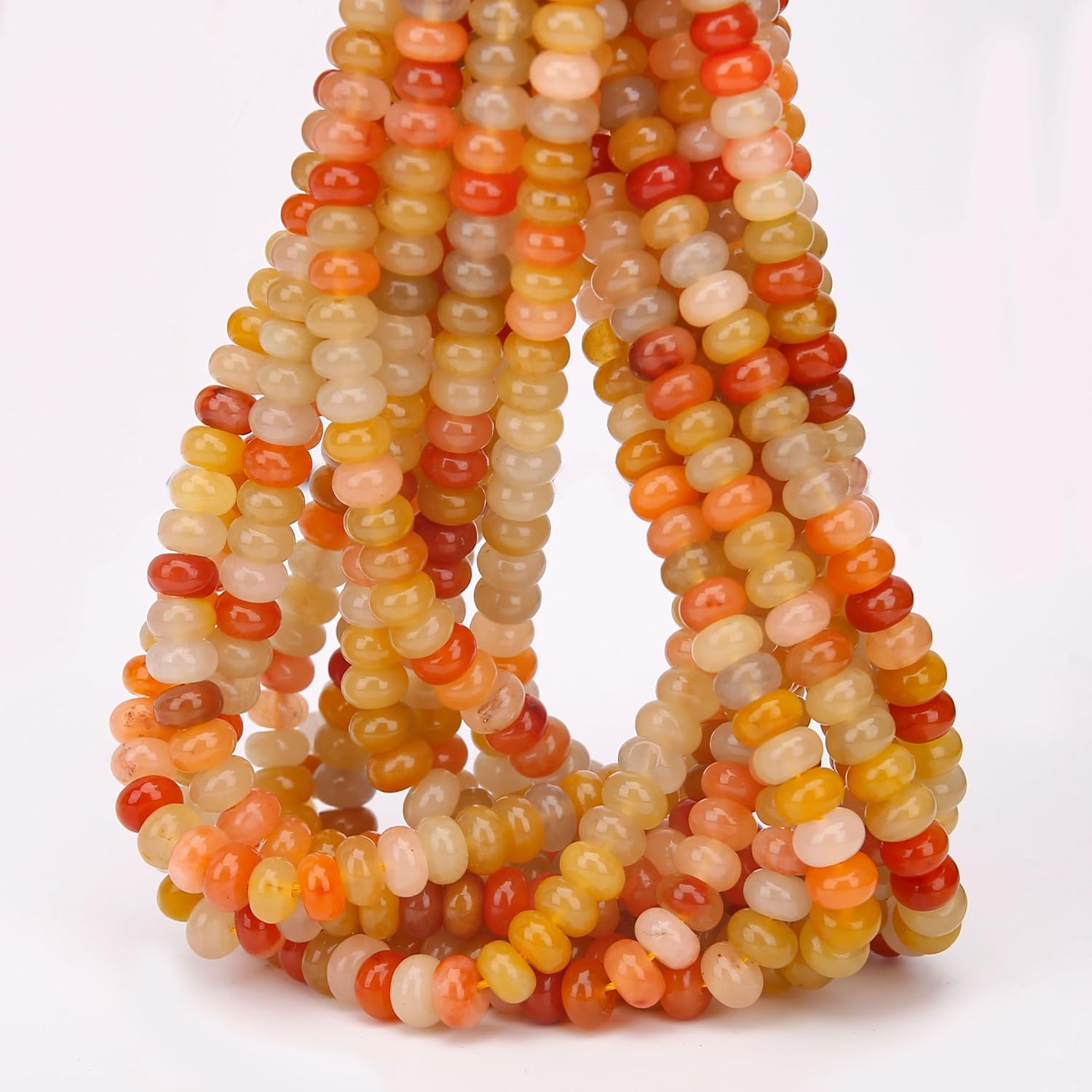 Natural Golden Silk Jade Rondelle Beads, 5x8mm, 2 Strands image 4