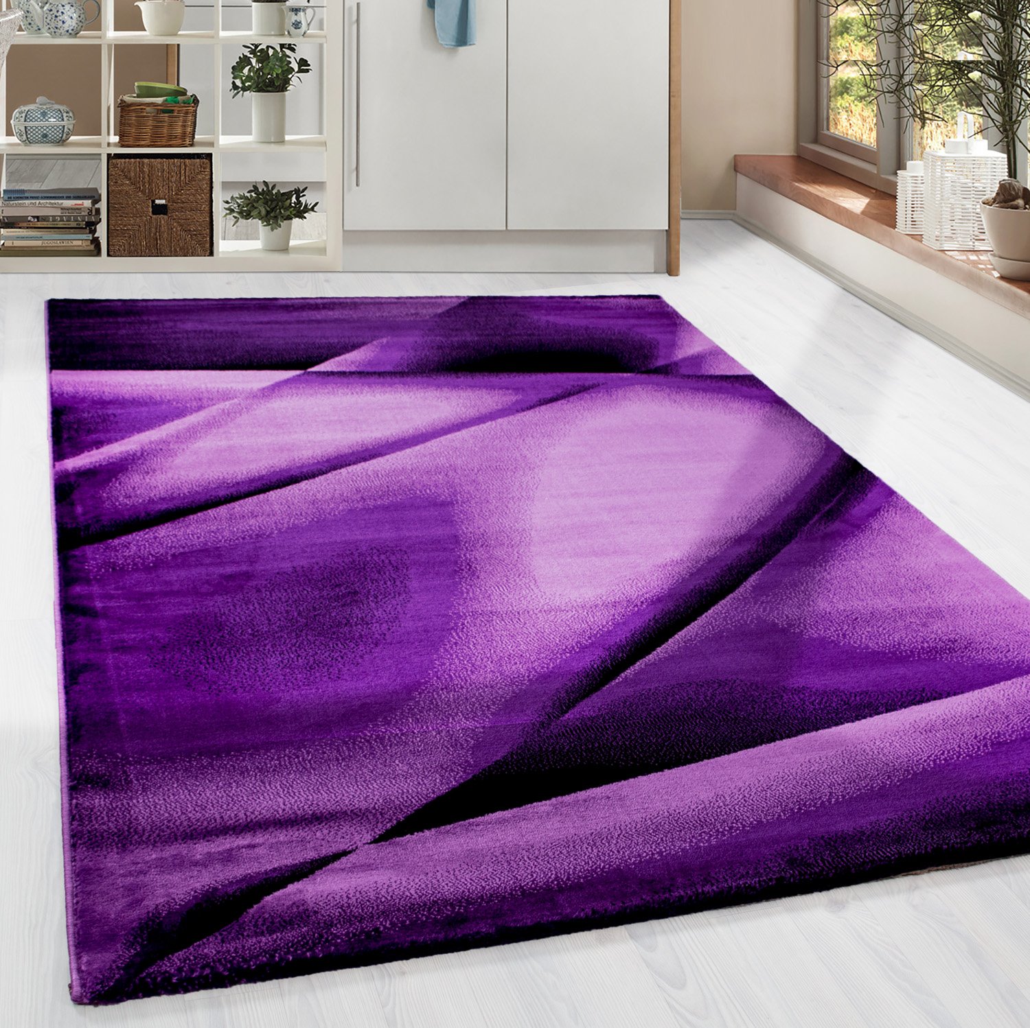 Tapis de salon lila HomebyHome moderne et doux pour réchauffer une chambre