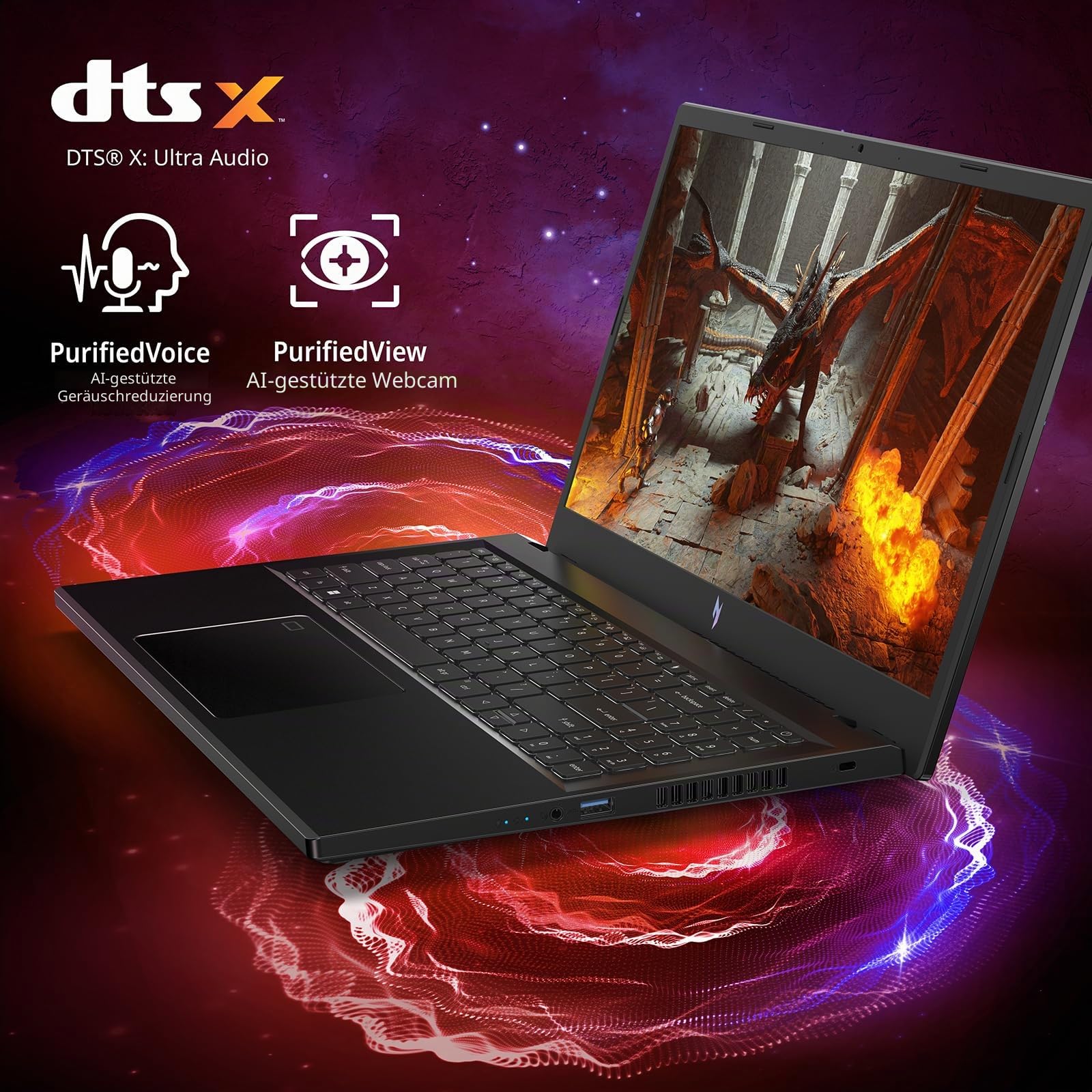 Acer Nitro V 15 ANV15 – 51 – 5673 Notebook Gaming, Prozessor Intel Core i5 – 13420H, RAM 16 GB DDR5, 512 GB SSD, Display 15,6 Zoll FHD IPS 144 Hz LED LCD, Nvidia GeForce RTX 4050 6 GB Windows 11 Home