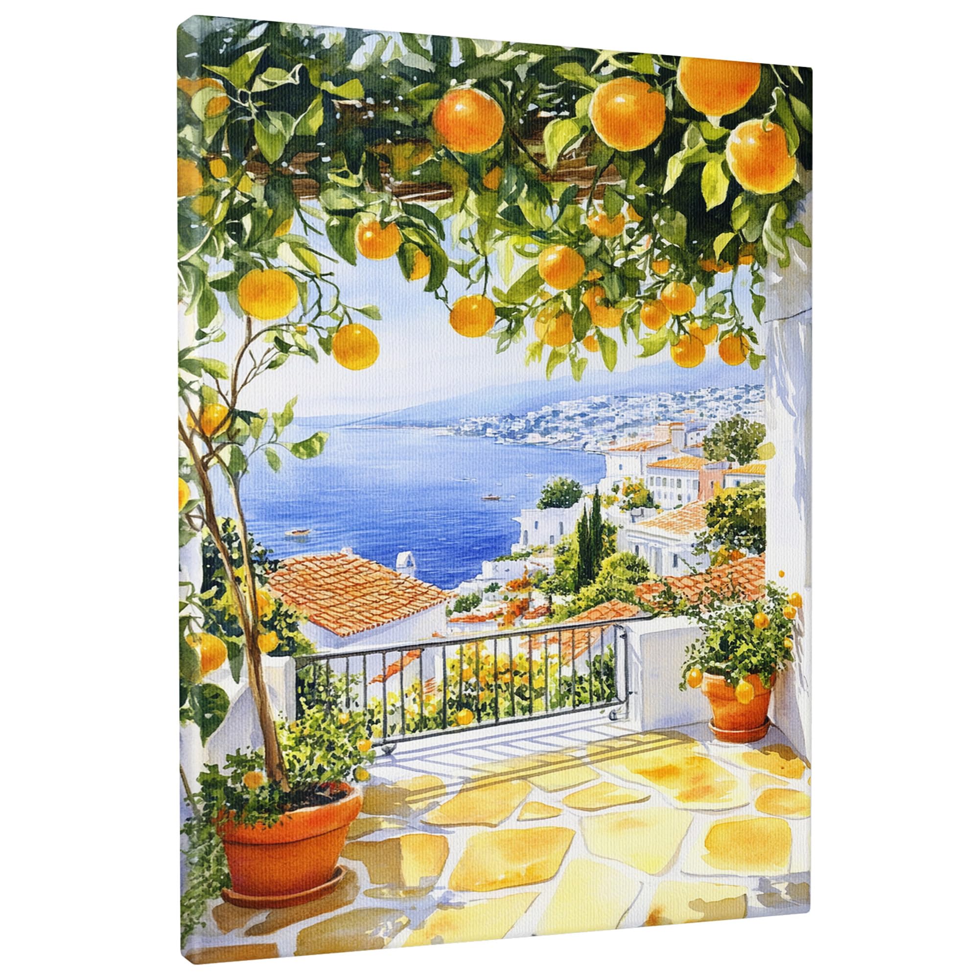 Amazon.com: Citrus Paradise Wall Art, Bright Orange Fruit Canvas