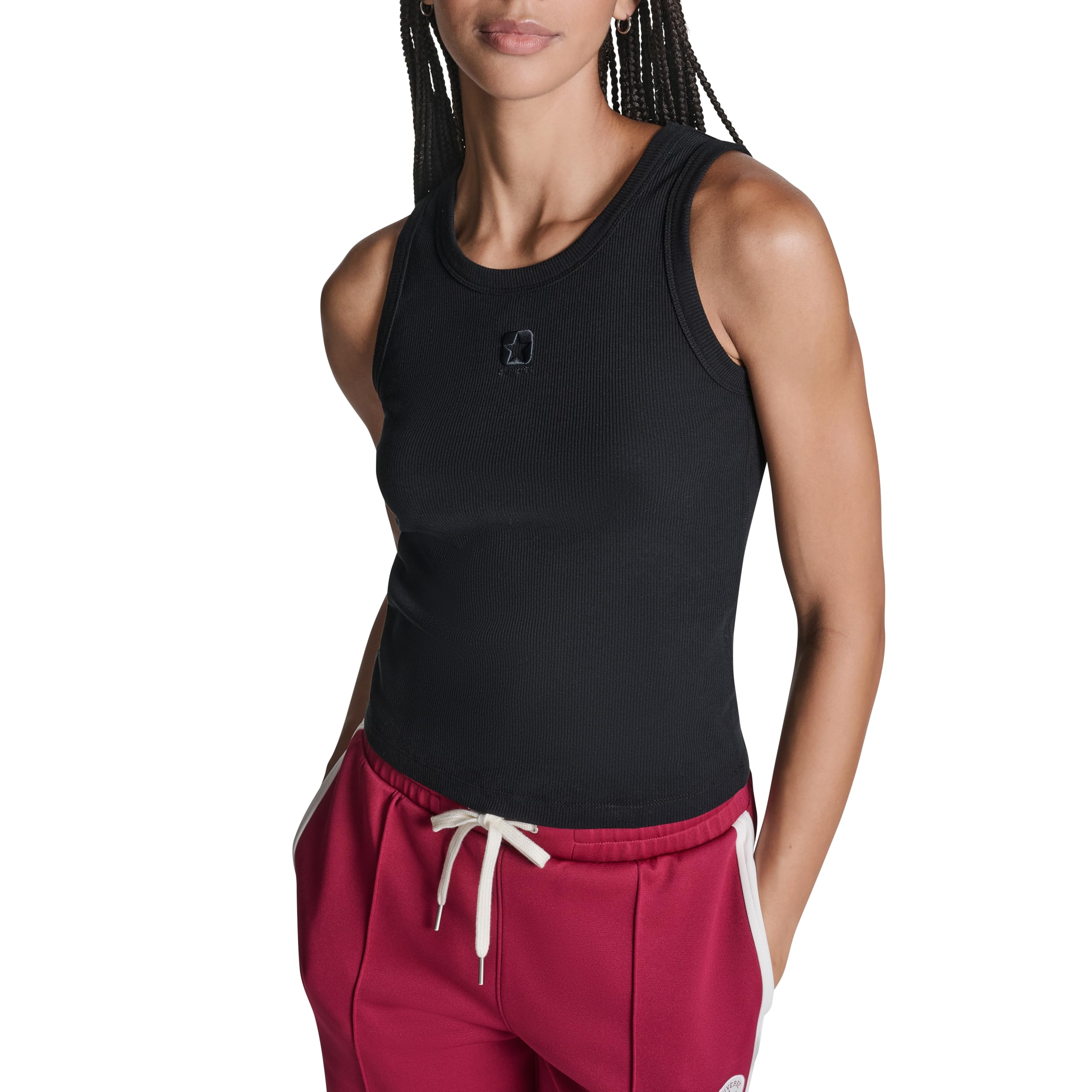 Converse Womens Ribbed Retro Box Star Tank Top