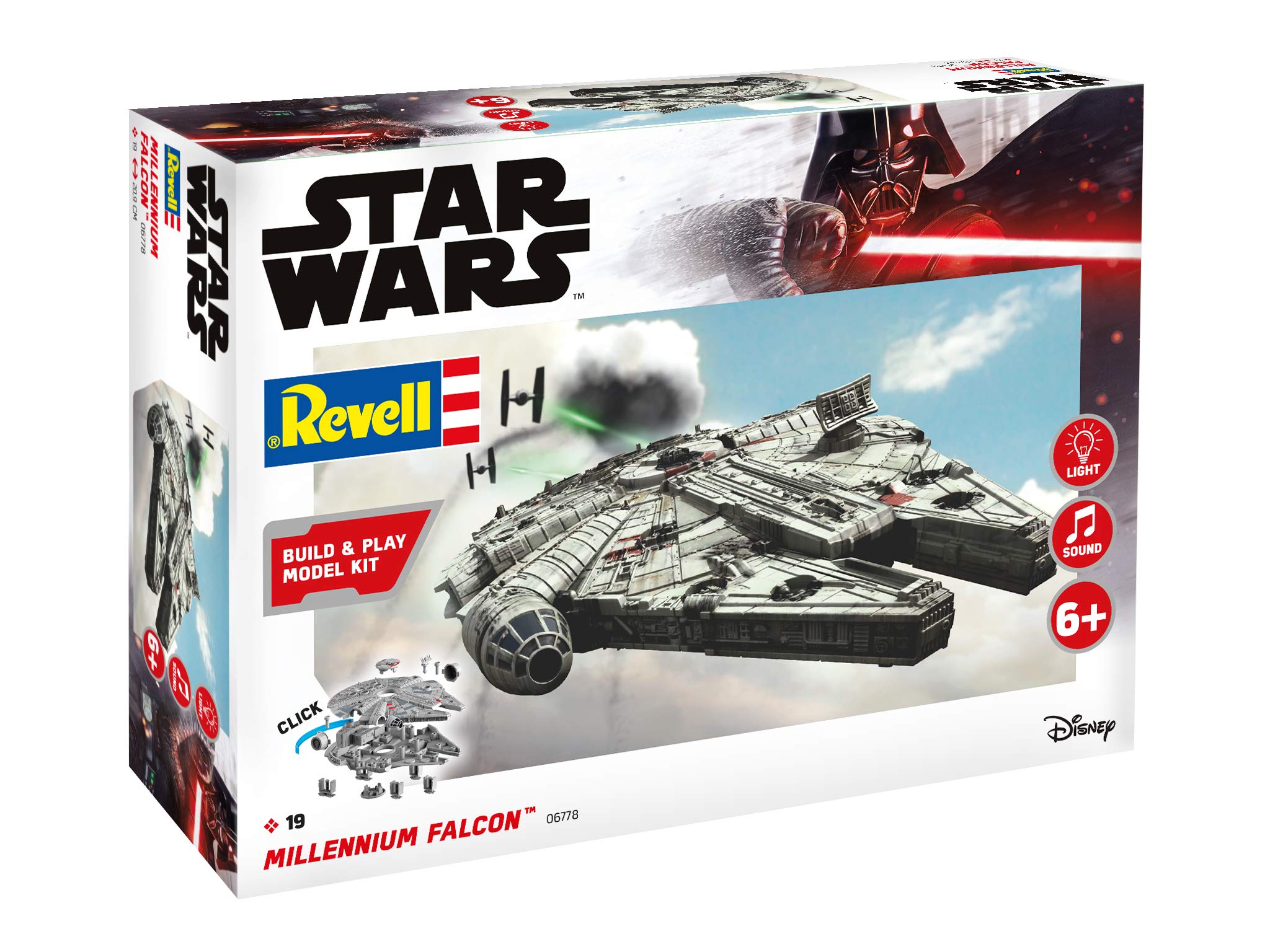 Revell RV06778 06778 Star Wars Millennium Falcon Build & Play Toy with