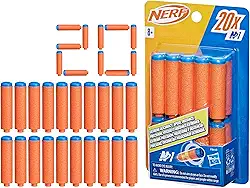 Nerf N Series Refil 20 Dardos N1 (Compatíveis Apenas com os Lançadores N Series), brinquedos para meninos e meninas, brinquedo de Natal para adolescentes e crianças acima de 6 anos