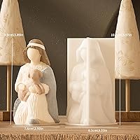 Vista 16 de Girl Sister Angel & Mary Resin Casting Molds - Silicone 3D Animal Molds for Candle Making & Home Decor