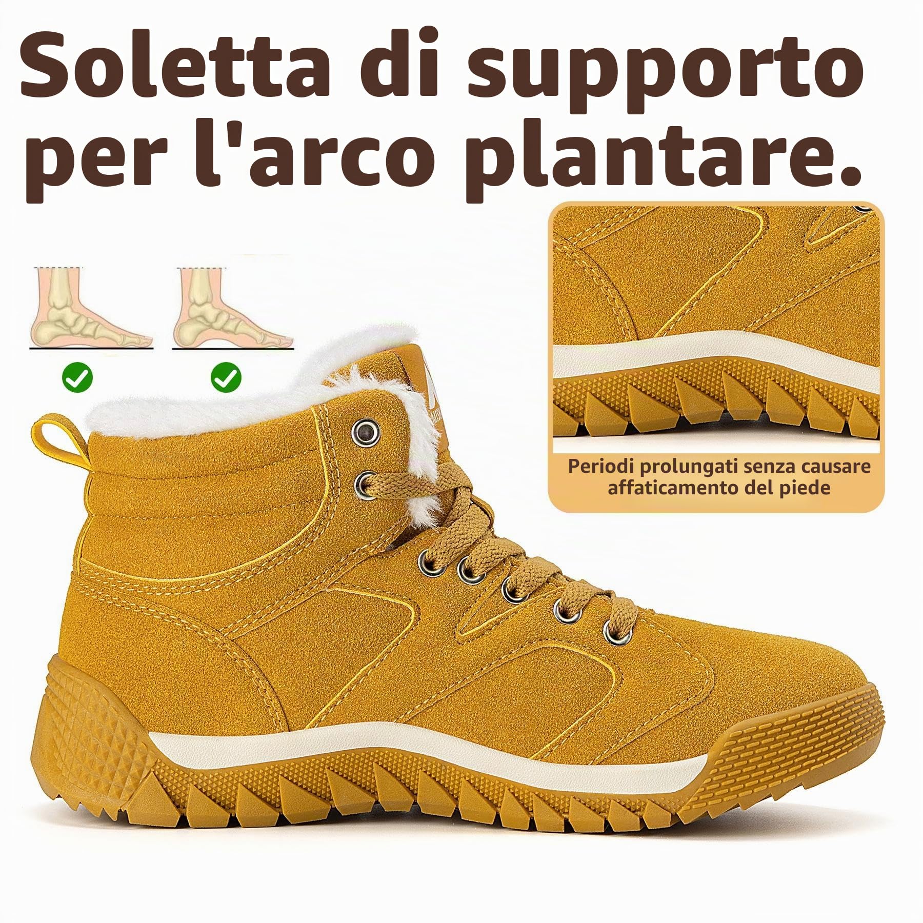Mishansha Stivali da Invernali per Uomo Donna Caldi Antiscivolo Scarpe da Neve Taglia 36-48 EU