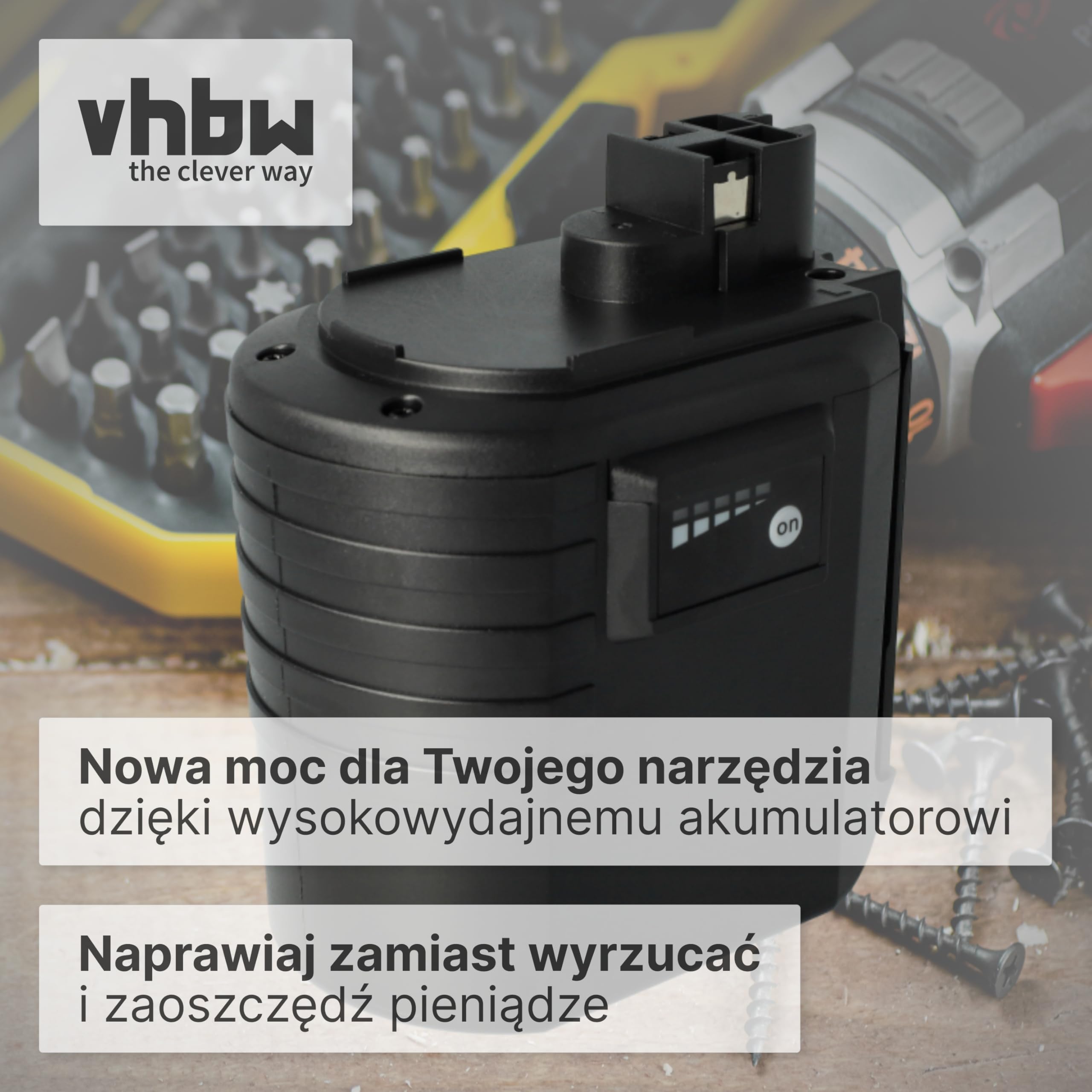 vhbw Akumulator pasujący do Würth ABH 20, ABH 20-SLE elektronarzędzi (2500 mAh, NiMH, 24 V)