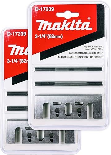 Makita 2 Pack 8 Pc - 3 1 4 Planer Blade Double Edge Set For Planers - Cutting For Hard Wood - 3-14" Tungsten Carbide  2-Piece Blade