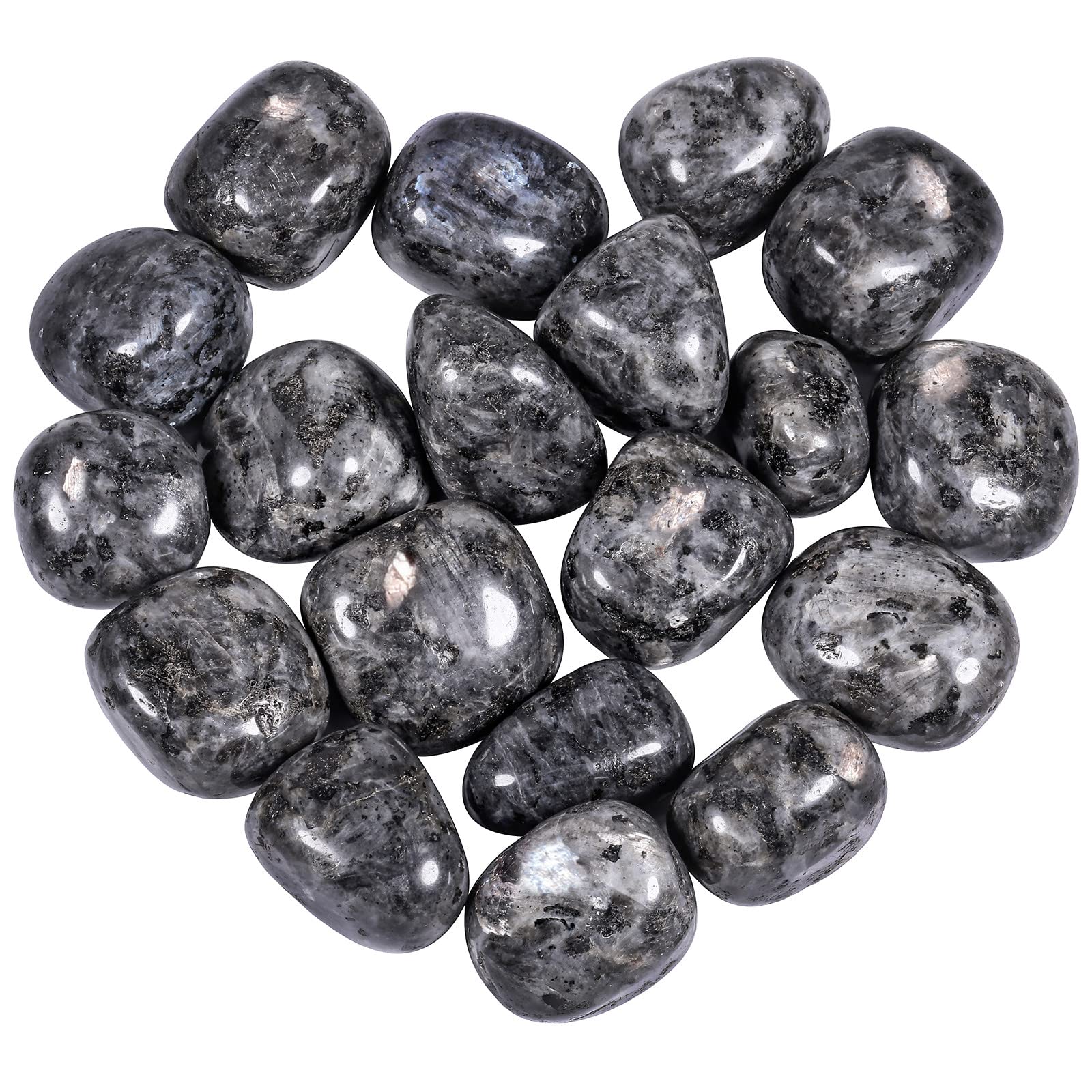 Pierres de labradorite lisses Nupuyai de 0,5 kg pour lithothérapie
