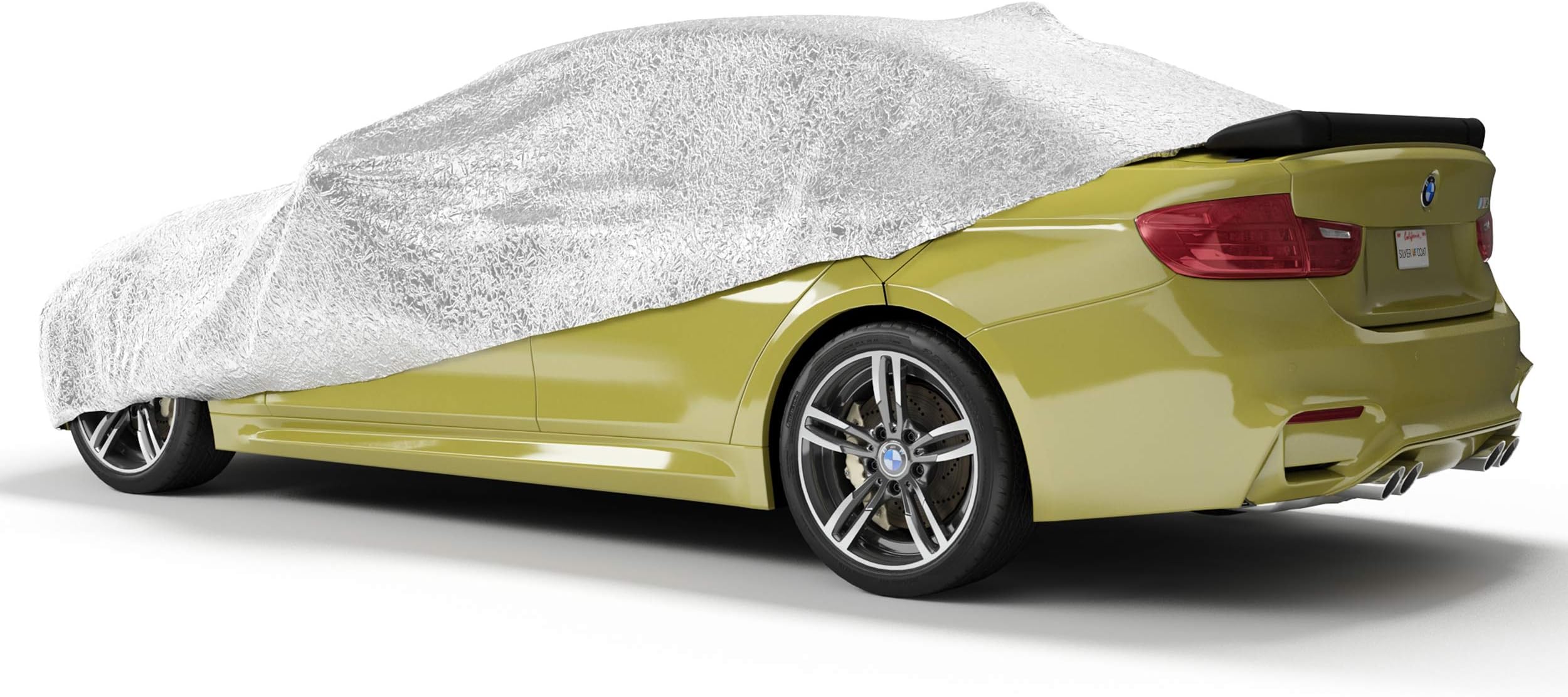 SilverCoat is Heat Blocking Adjustable Sun Reflective All-Weather car Cover with Storage System which Reduces in Half The Heat Inside. Also it’s a water resistance, dustproof car Cover (Sedan)