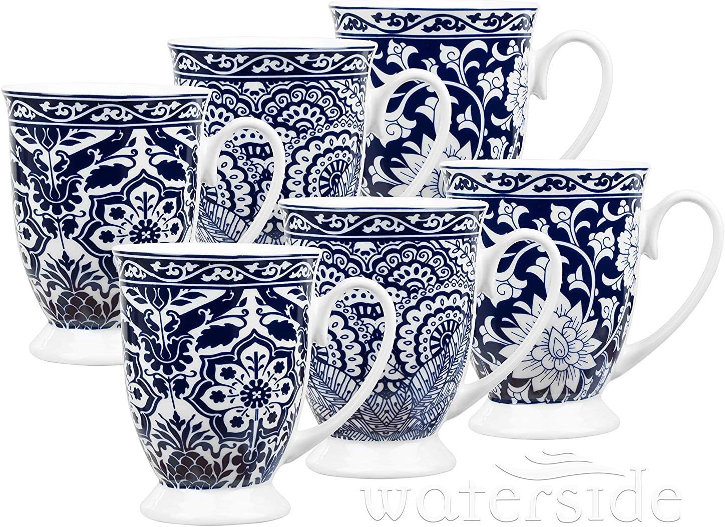 6 Piece Twilight Footed Mug Set