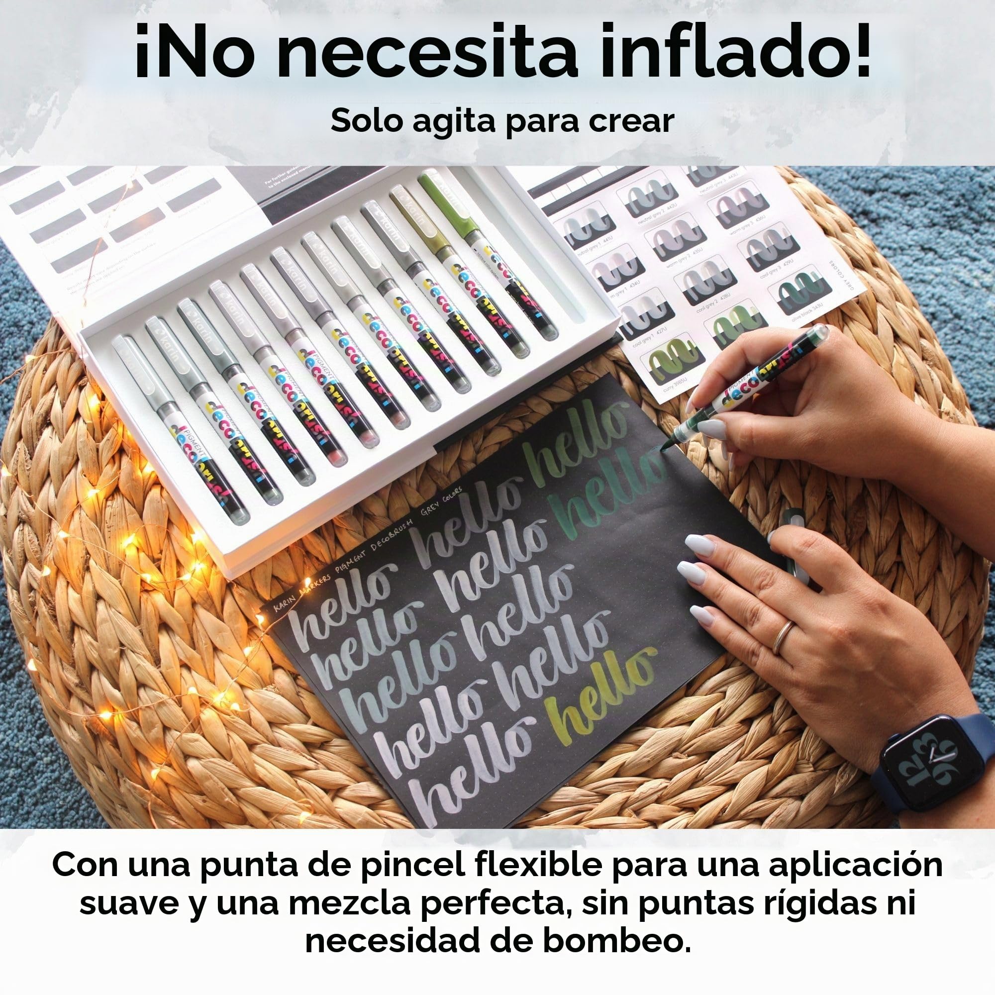 Karin Juego de 36 piezas de diseño de pigmentos para decobrush (color: básico, pasión, violetazul)