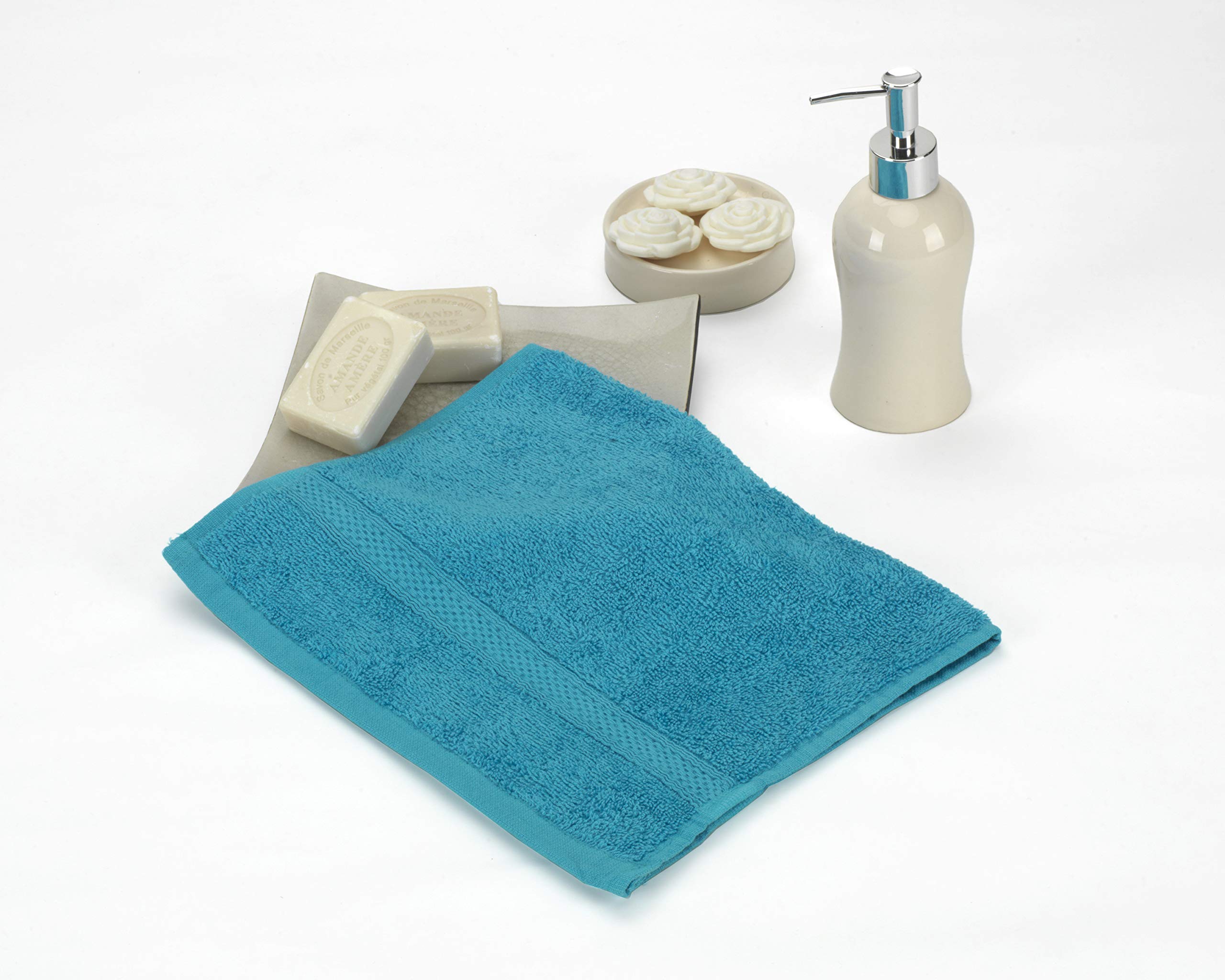 Basics Lot de 4 serviettes 100 % coton pour salle de bain