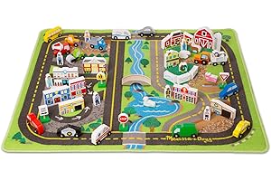 Melissa & Doug Deluxe Road Rug Play Set (FFP) | Provides a...