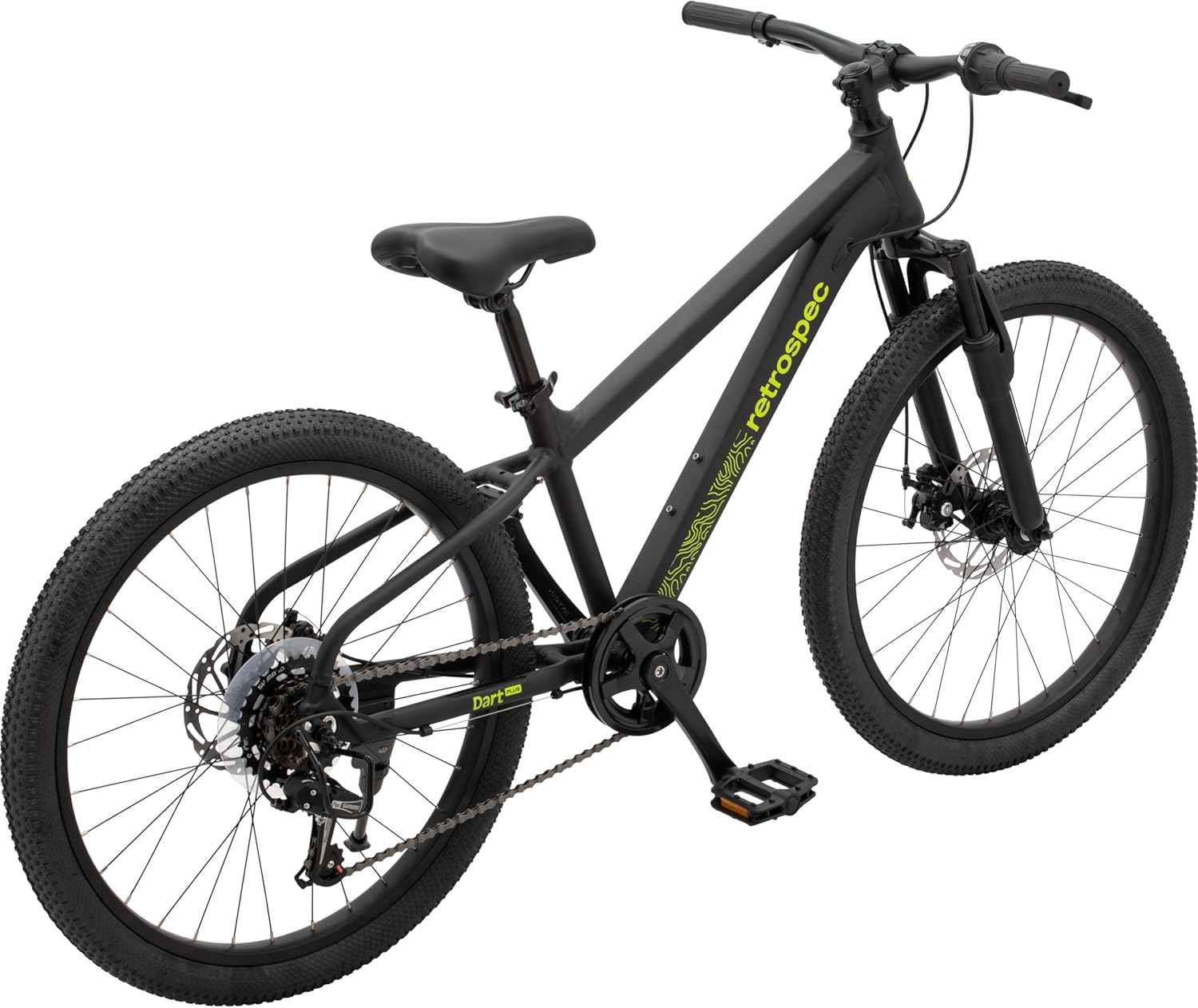 Retrospec Dart Plus 24-Inch Kids Bike, 7-Speed Aluminum Bicycle with Disc Brakes for Boys & Girls 8-11 Years Old, Lightweight Frame & Front Suspension