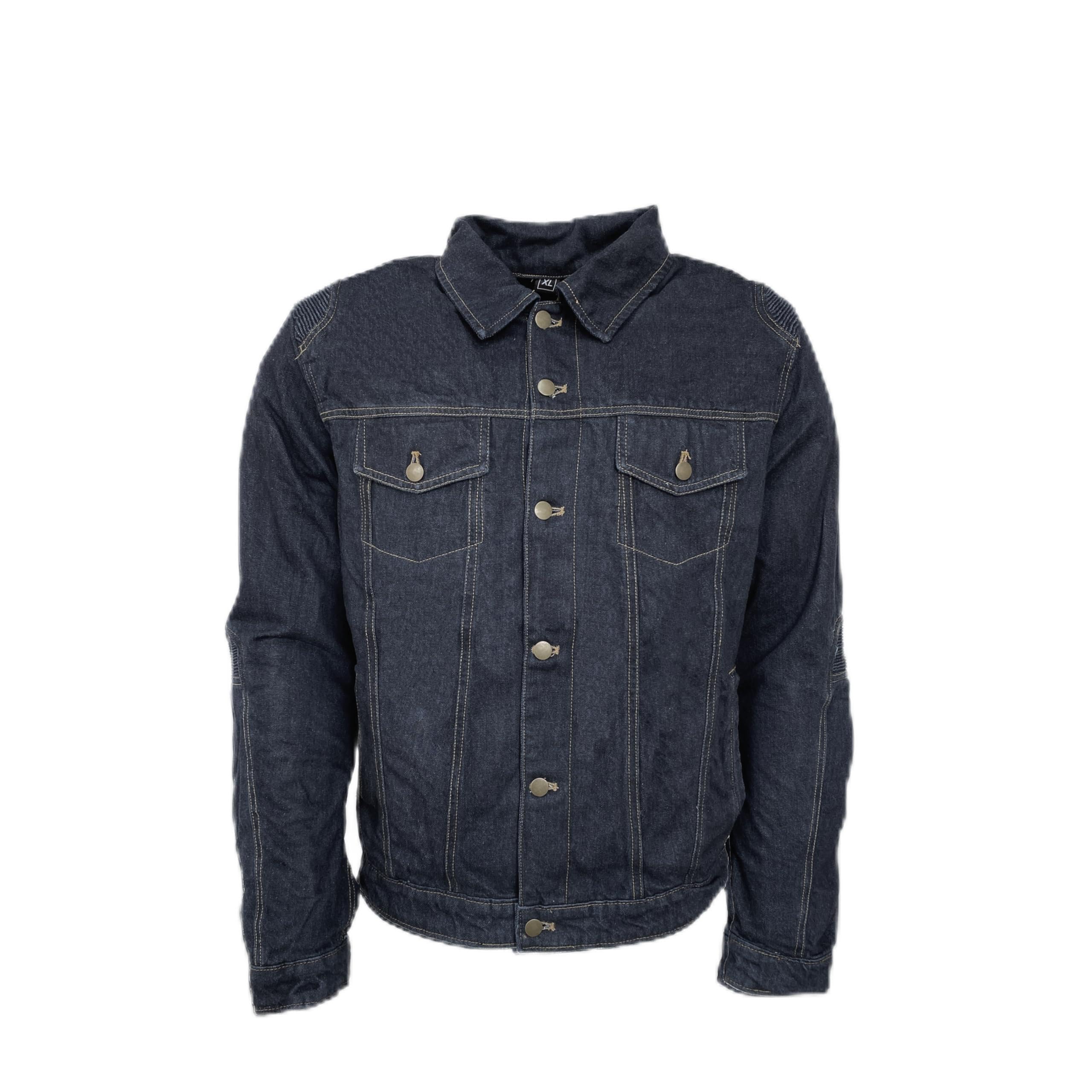 Mens New Motorcycle Denim Jacket Western Stylish CE Approved Black Vintage Coat (as8, alpha, x_l, regular, regular, Black)