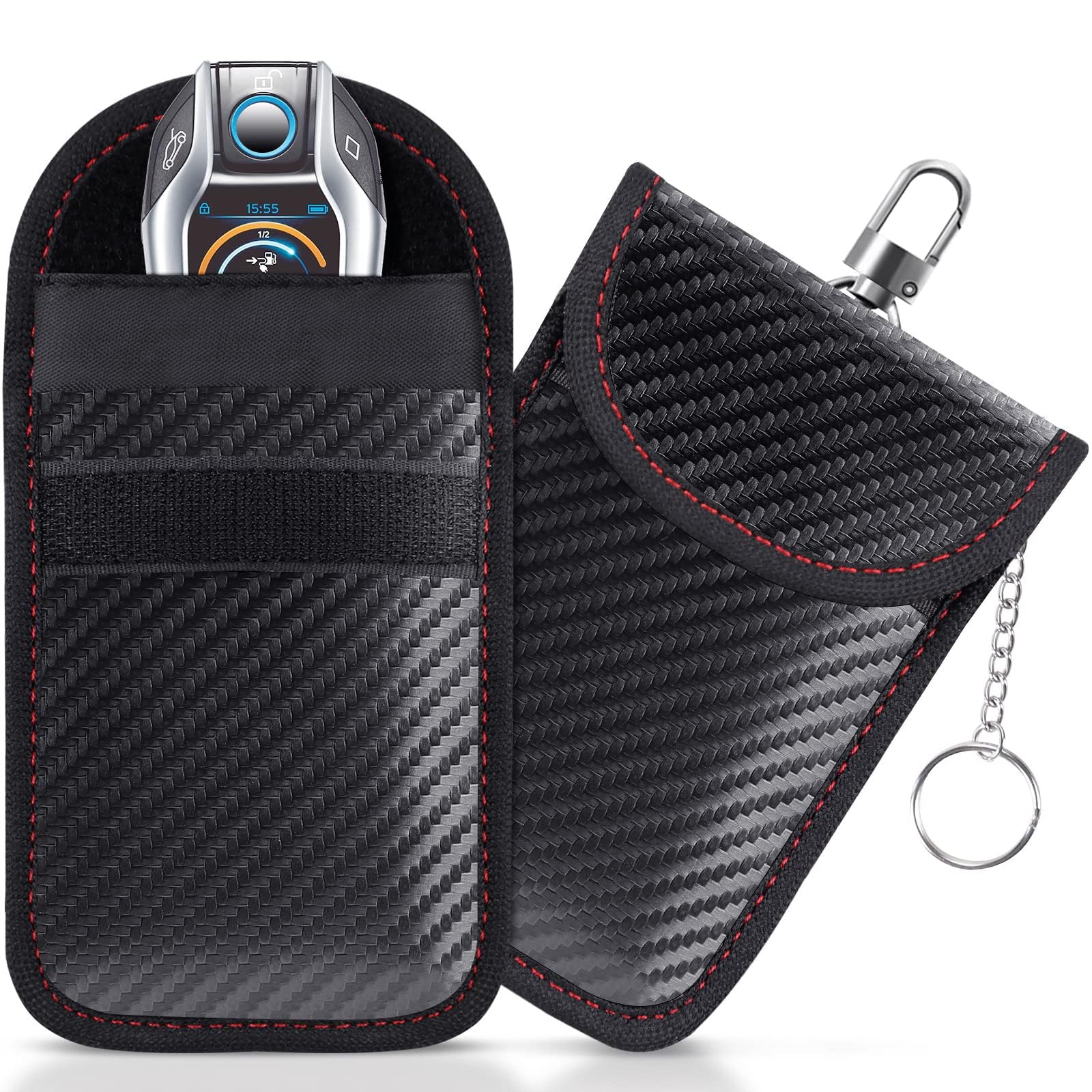 Darkye 2-Pack Faraday Pouch for Car Keys | RFID Blocking Bag for Keyless Entry | Secure Your Car Key Signals | Anti-Theft Protection | Car Key Signal Blocker Case