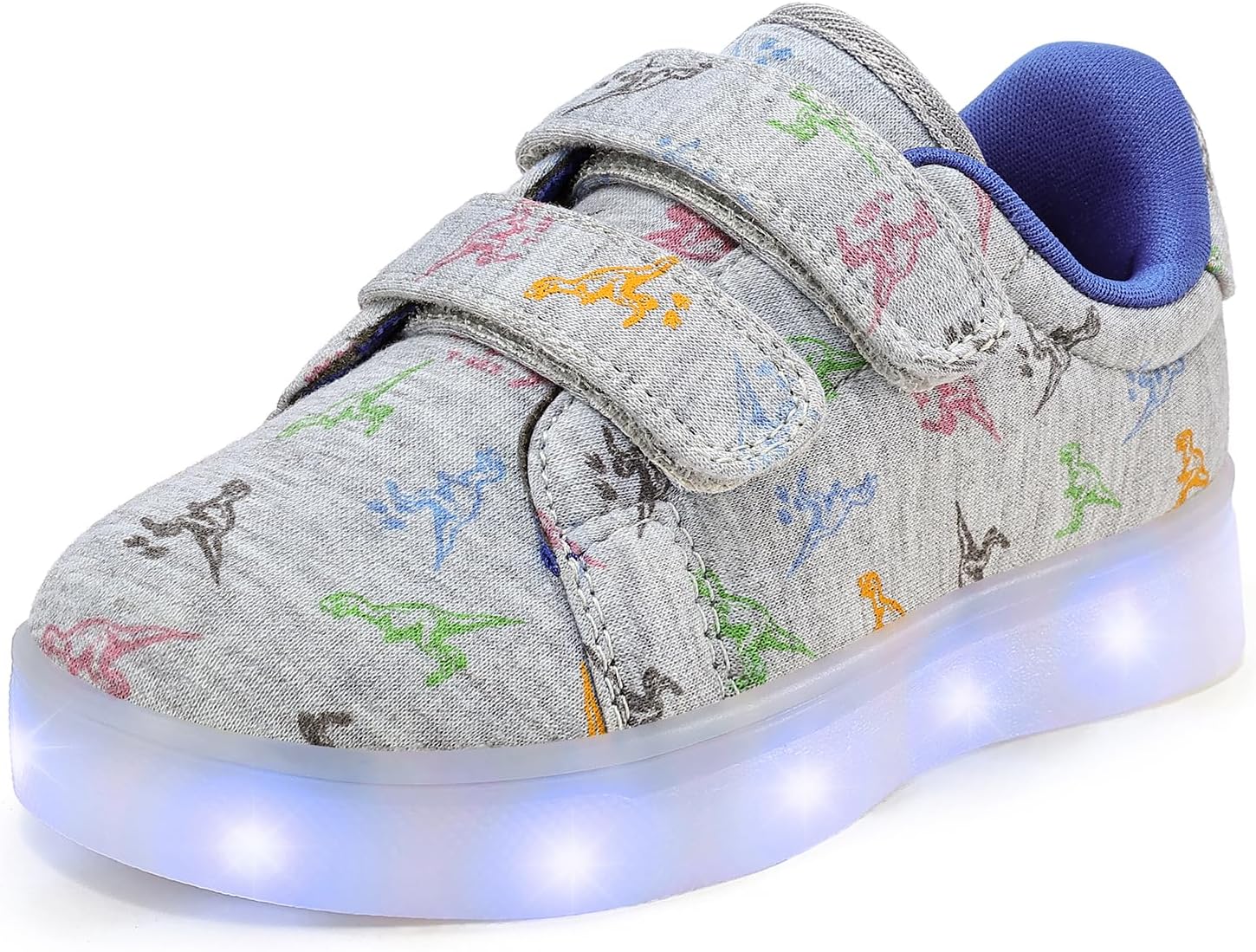 K KomForme Toddler Light Up Shoes Girls Boys Flashing Sneakers with Dual Hook and Loops