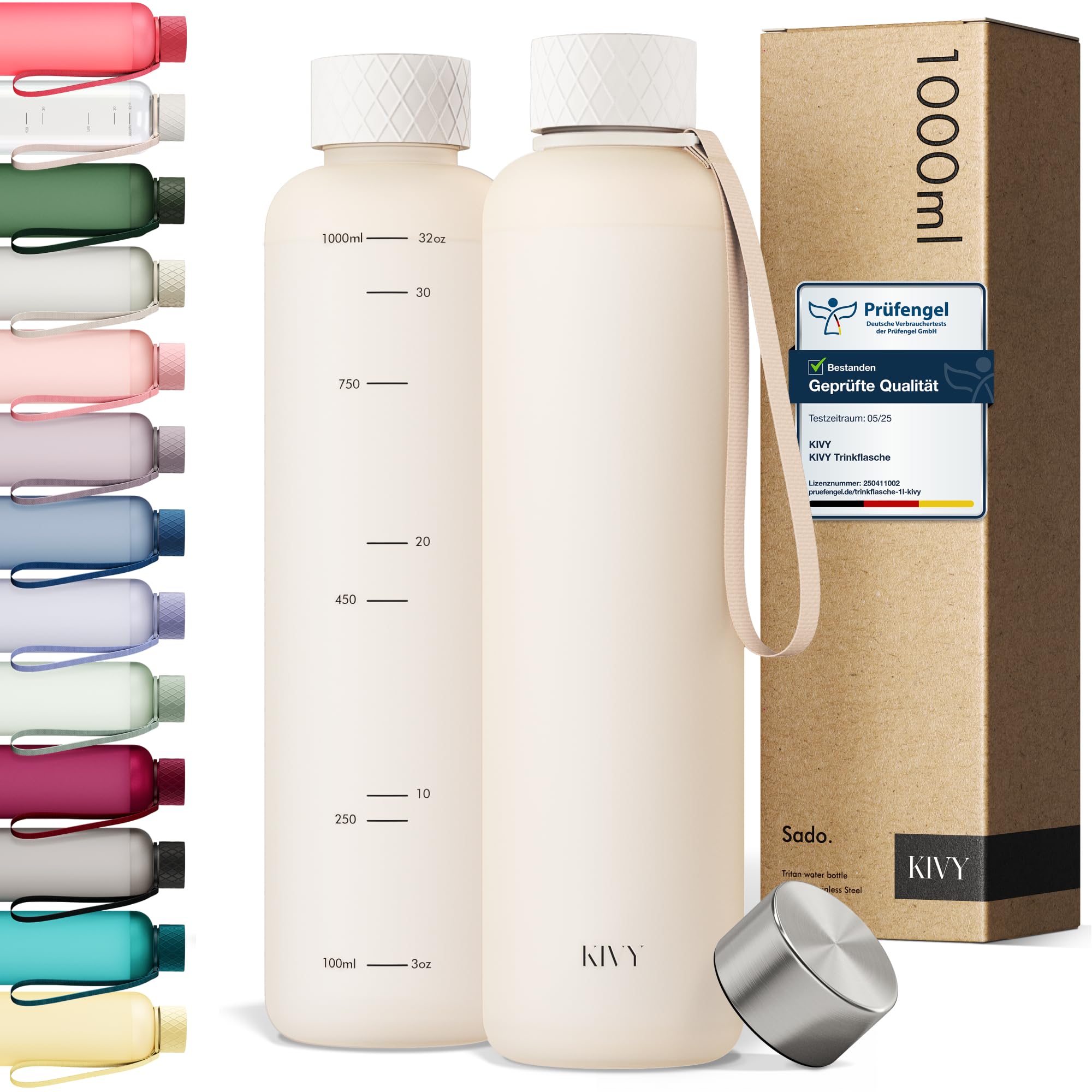 KIVY Tritan-Wasserflasche der 2. Generation
