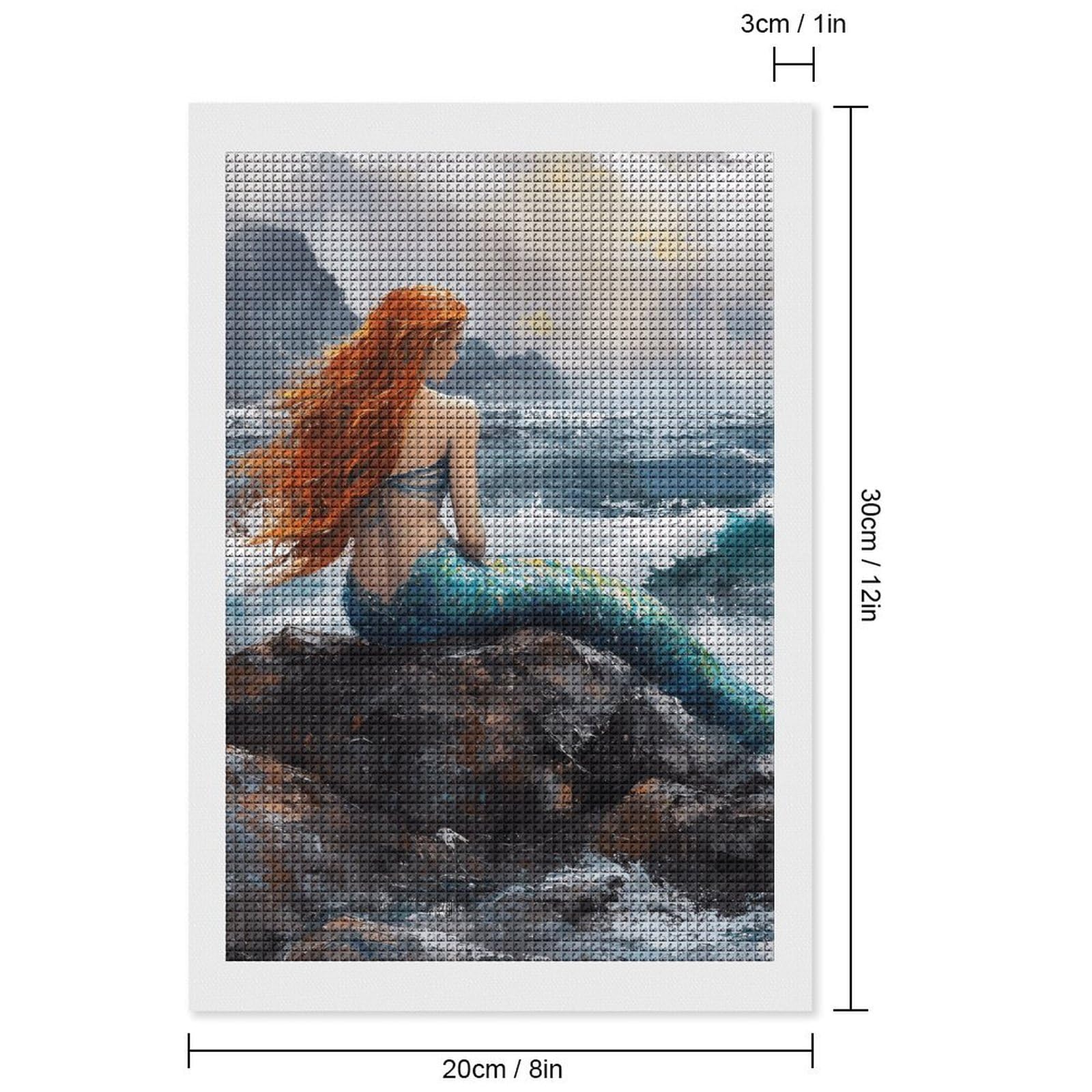 Amazon.com: Mermaid Storm Sea Rocks Square Diamond Art Painting