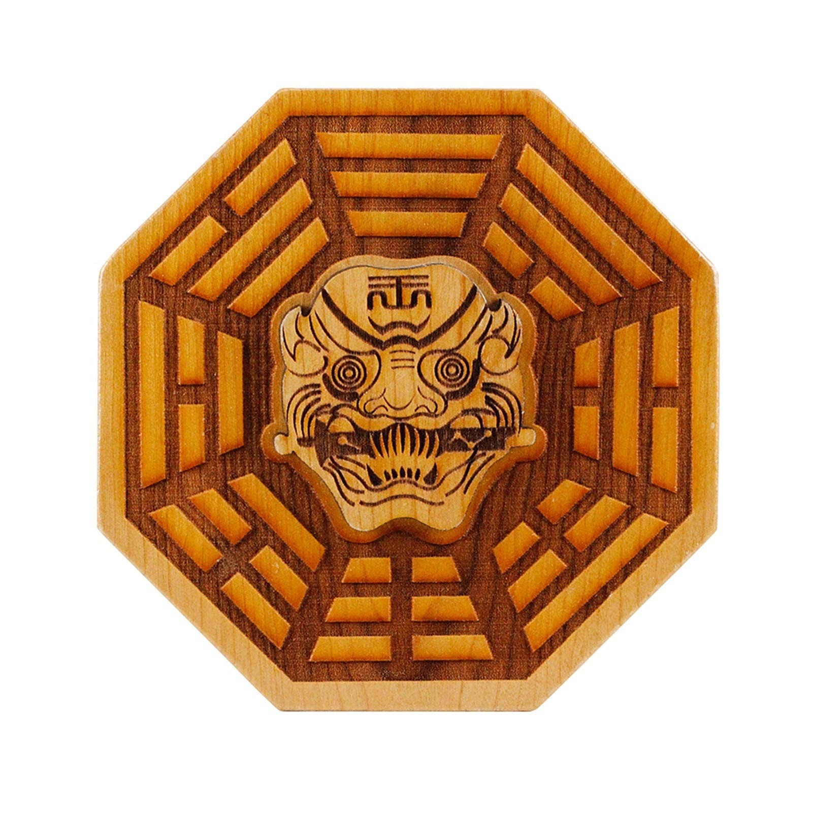 HDBCYUAZ Tiger Head Bagua Mirror Lucky Chinese FengShui Protection Craft Art Taoism Decoration