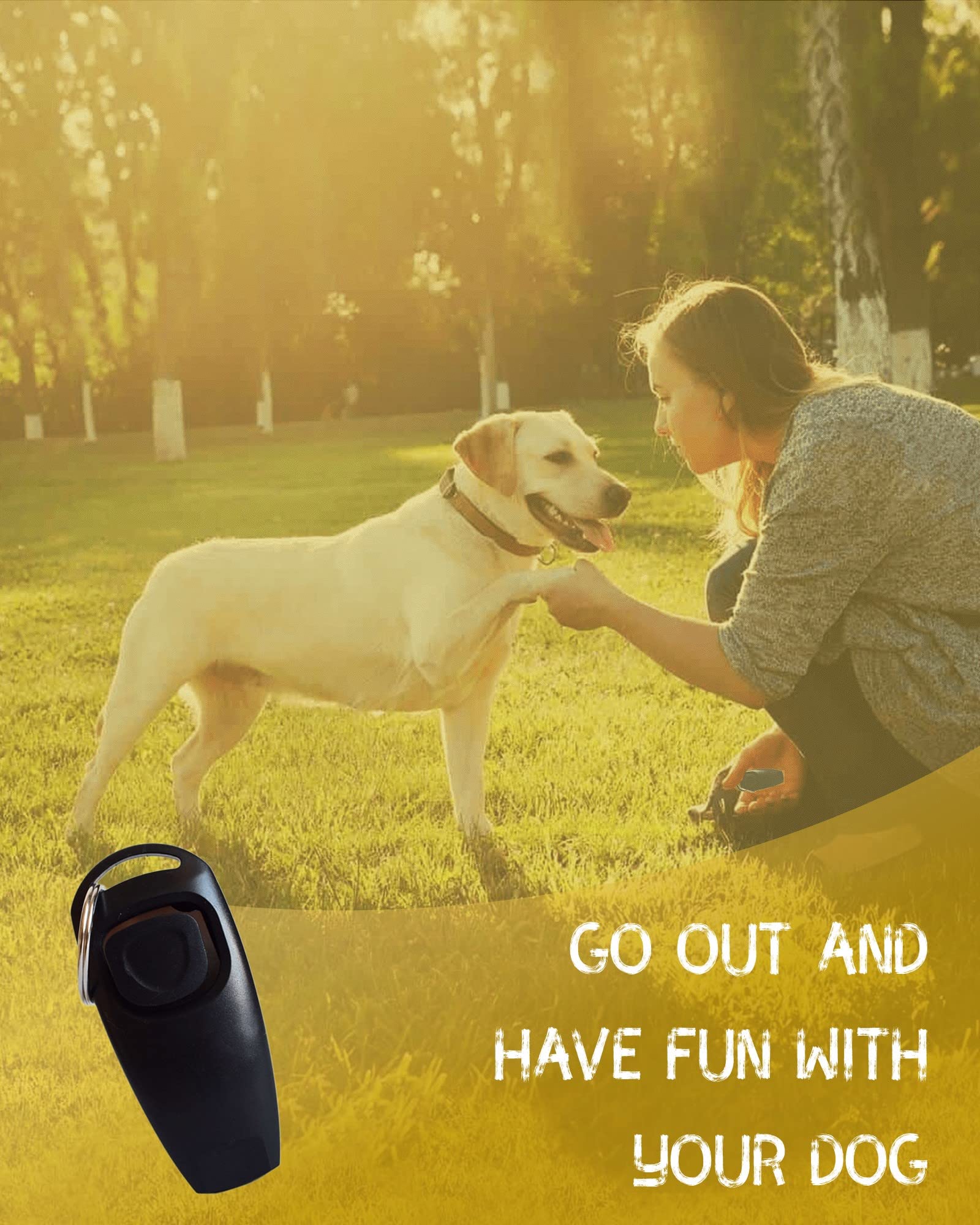 Hundepfeife Rückruf-Hundepfeifen Hochfrequenz Klicker Hundeklicker Set Clicker Hundetraining Clickertraining (Schwarz)