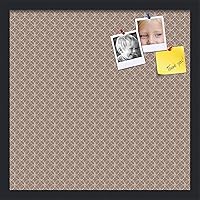 Vista 245 de PinPix Tablero de anuncios de corcho de 20 x 14 pulgadas. Este tablero decorativo enmarcado viene con diseño de círculos B W y un marco negro