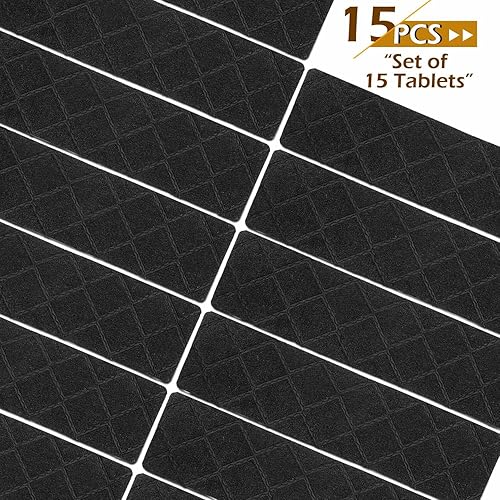 Miniatura 8 de Seloom Peldaños de escalera de 9 x 36 pulgadas para peldaños de madera, alfombra antideslizante con respaldo antideslizante especializada para