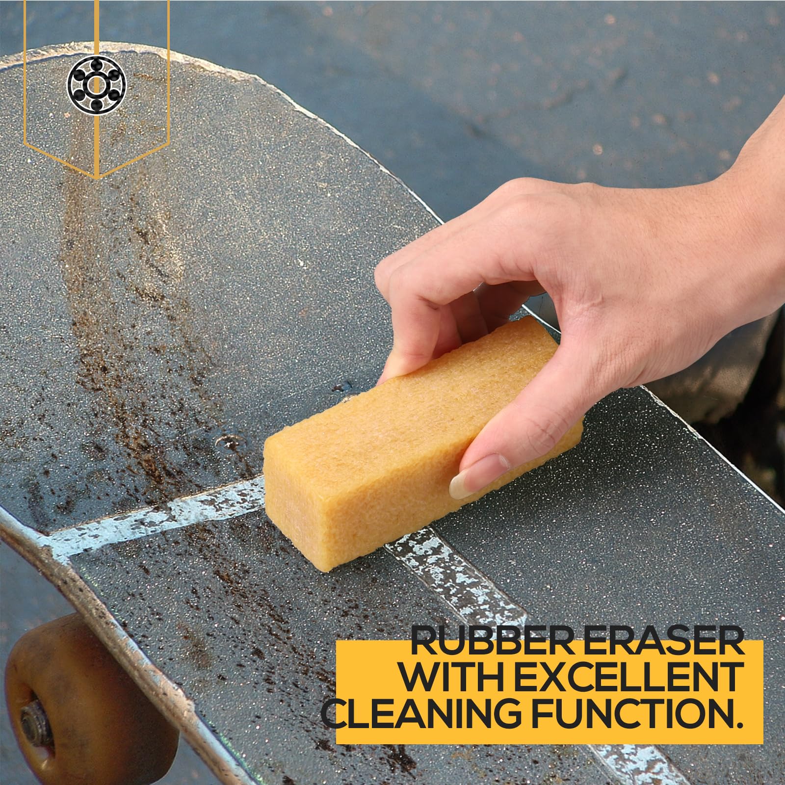 Cleaning Eraser Stick 35 x 35 x 107 mm Sanding Belt Cleaner for Cleaning Sanding Belts Sanding Discs, Yellow, 35x35x107mm - Image 3