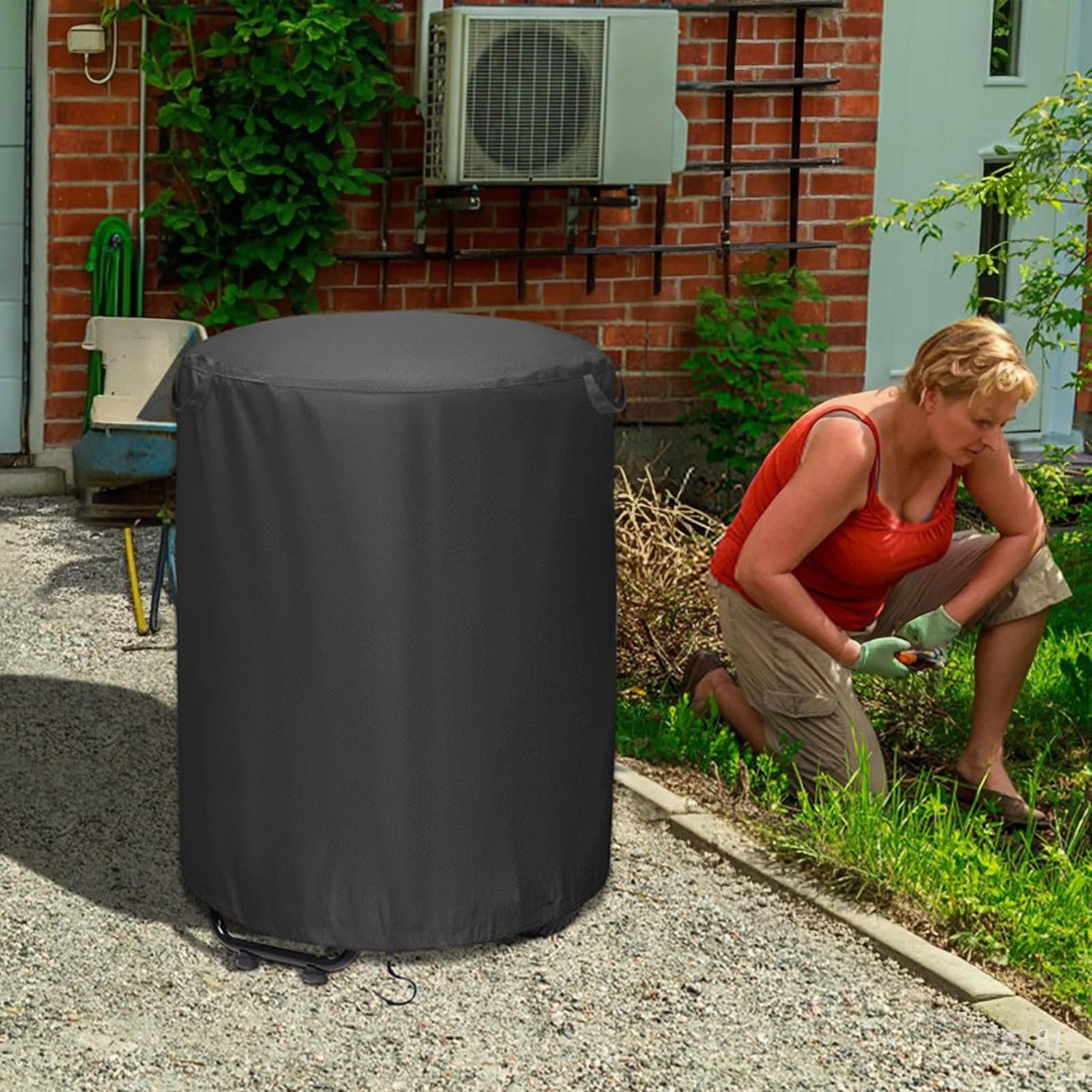 Housse de protection pour broyeur de feuilles électrique, protection contre les intempéries, fixation sûre et facile, 83,82 x 114,3 cm, accessoires de jardin