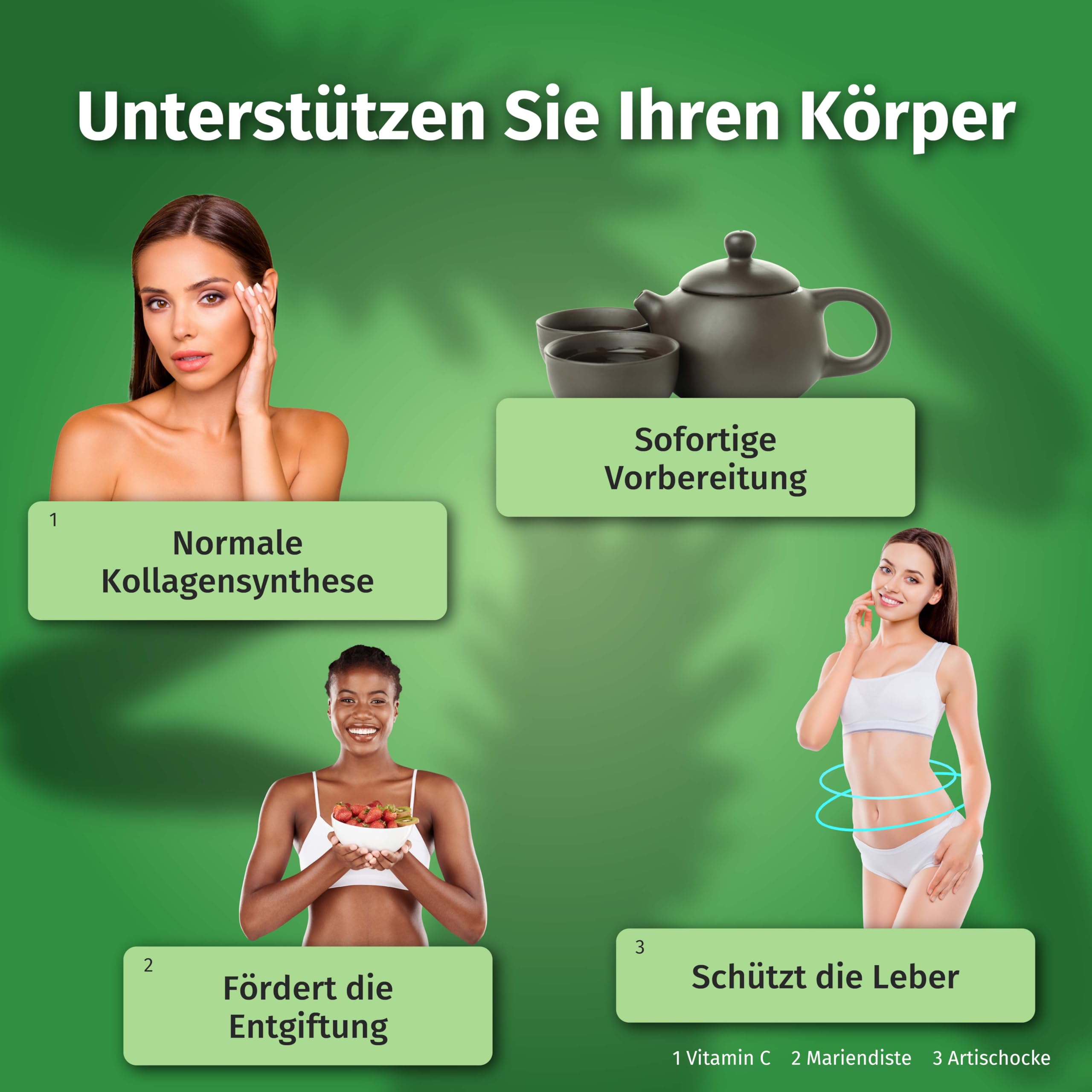 Nature’s Finest Day Detox Tee - Mit Mariendistel, Artischocke & Vitamin C - Stoffwechsel & Leberunterstützung - Reinigungstee zur Entgiftung & Gewichtsregulation - Pulver, 360 g
