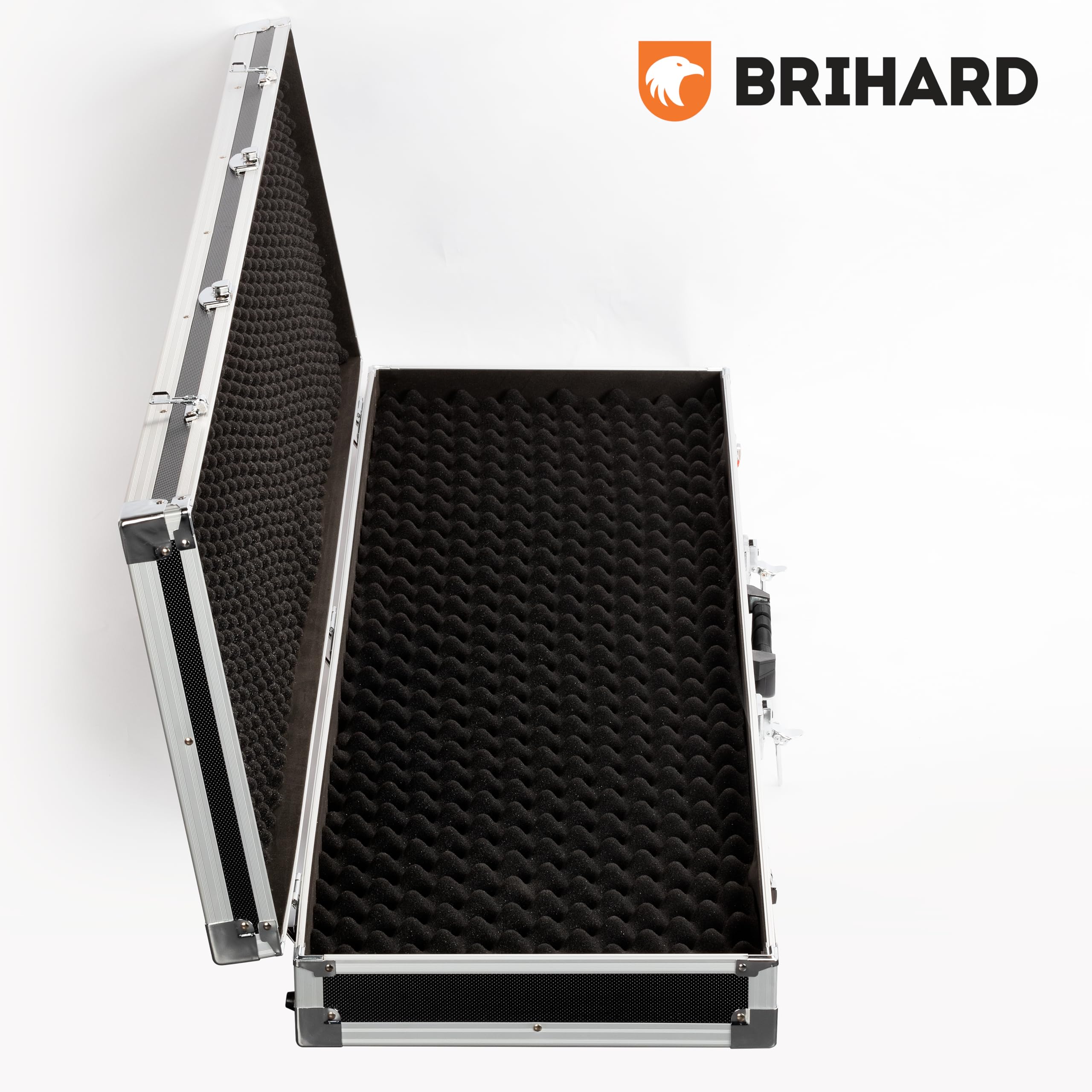 Rifle Extra Strong Case con Due Serrature a Combinazione e Due a Chiave, Custodia con Telaio in Alluminio, Imbottita di Schiuma, Valigetta Estremamente Sicura per Armi da Caccia e Munizioni