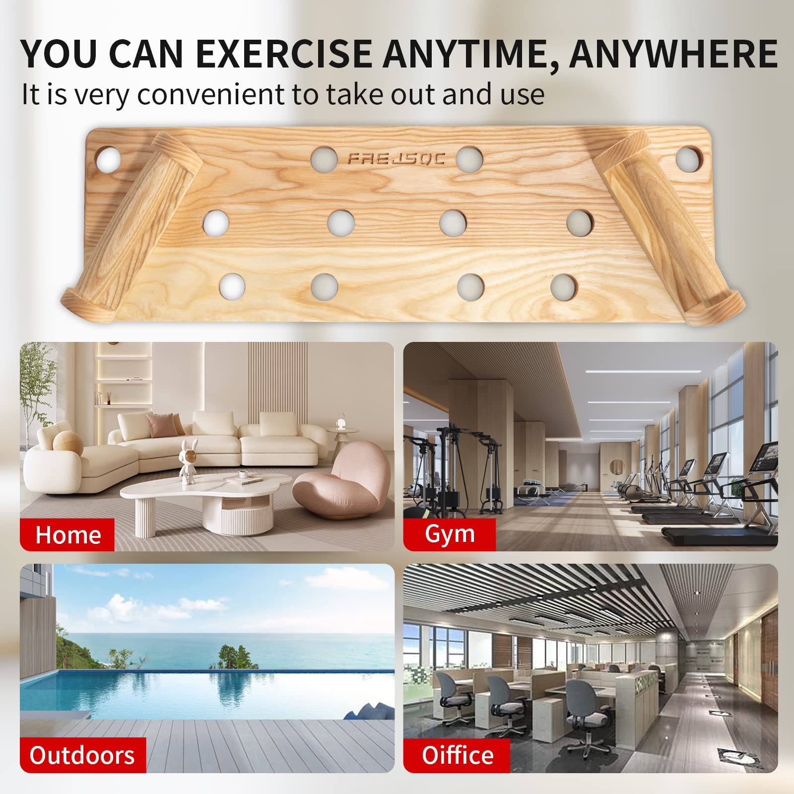 Soportes de madera maciza 10 en 1, tabla de empuje, accesorios de gimnasio portátiles, equipo de entrenamiento de fuerza, diseño original de patente – Equipo de entrenamiento en casa, para hombres y mujeres