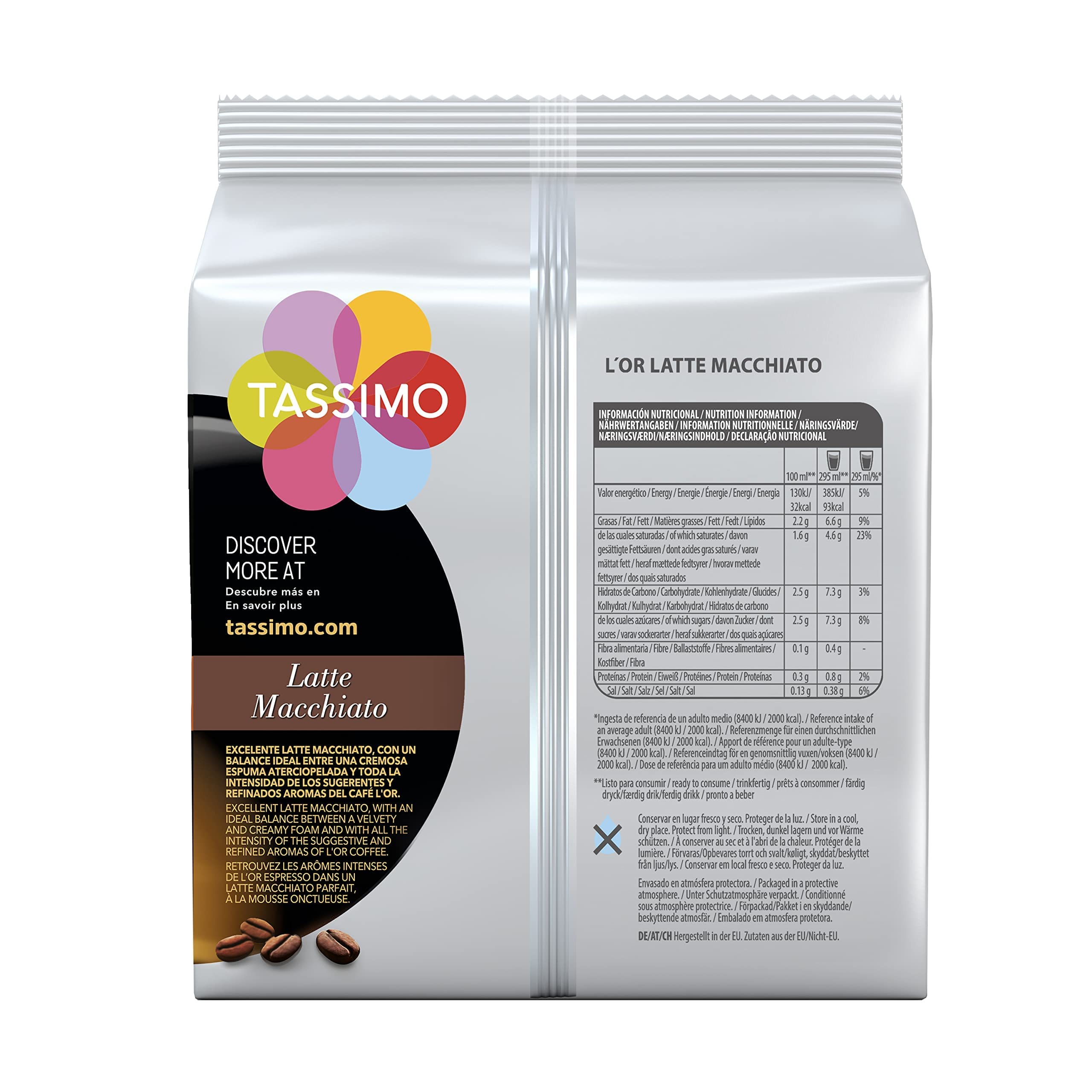 L'OR Cápsulas de Café Lungo Profondo Intensidad 8 Compatibles Tassimo 80 Pack