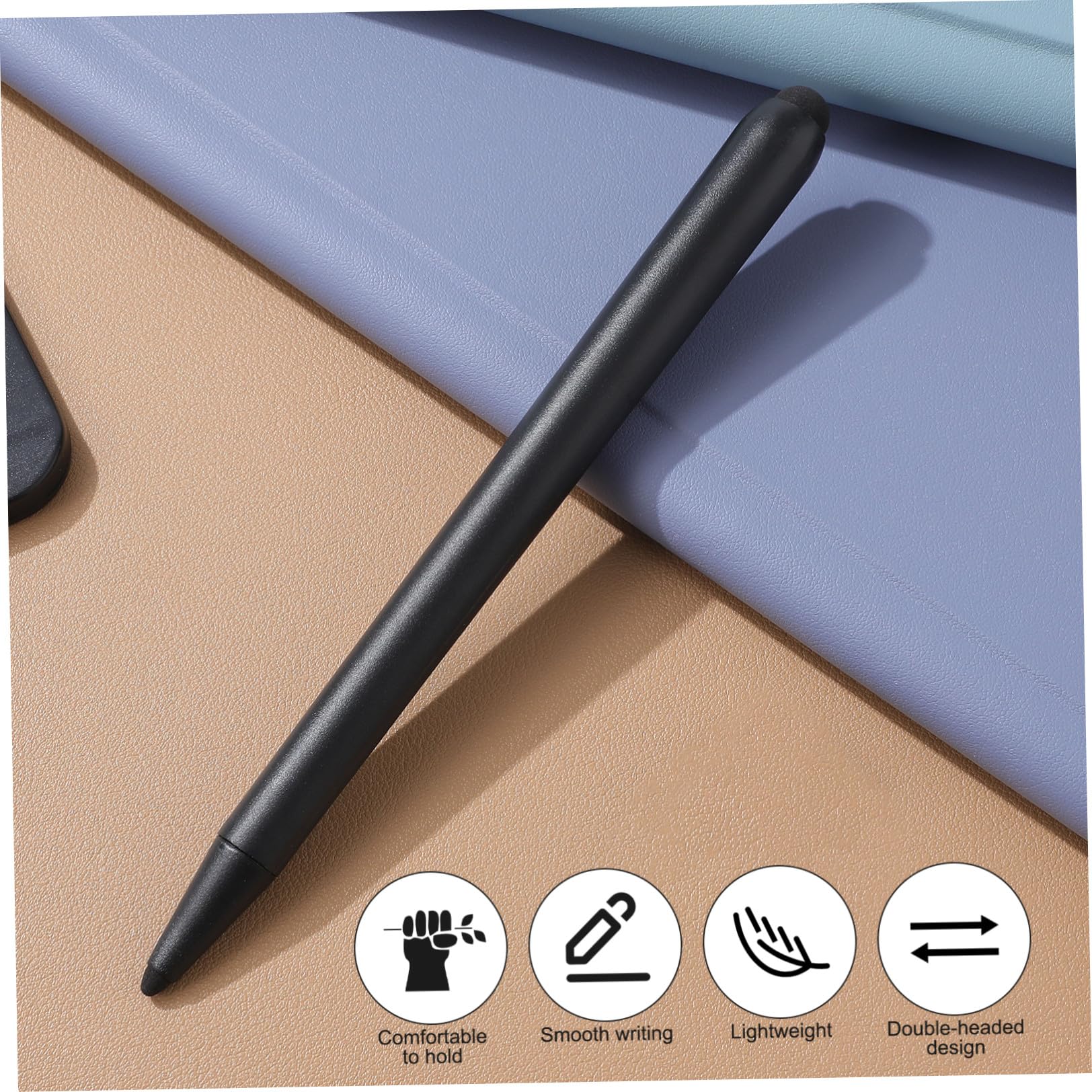 LALAFINA Penne per touch screen, stilo per display touch, design a doppia punta, ABS, nero, 2 pezzi, per riunioni di lavoro e scrittura precisa