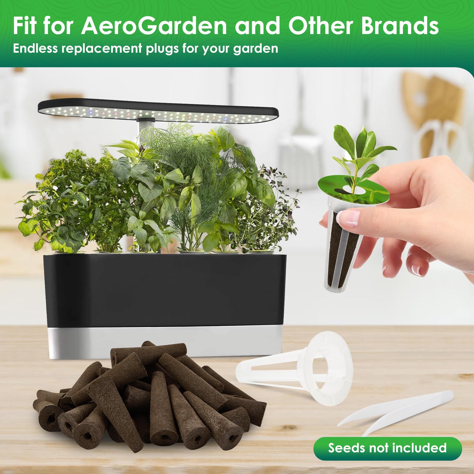 137pcs Hydroponics Pods Kit, Seed Pods for Aerogarden,Grow