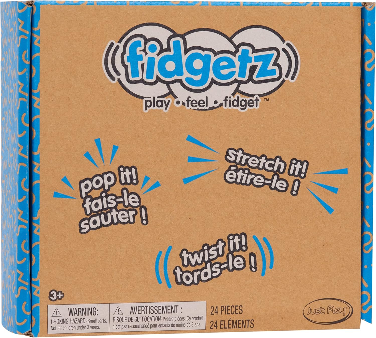 Just Play Fidgetz Just Play Fidgetz Combo Set Fidget Toys Assortment, Sensory Toys for Kids and Adults, Anxiety and Stress Relief Toys, Multi-Color