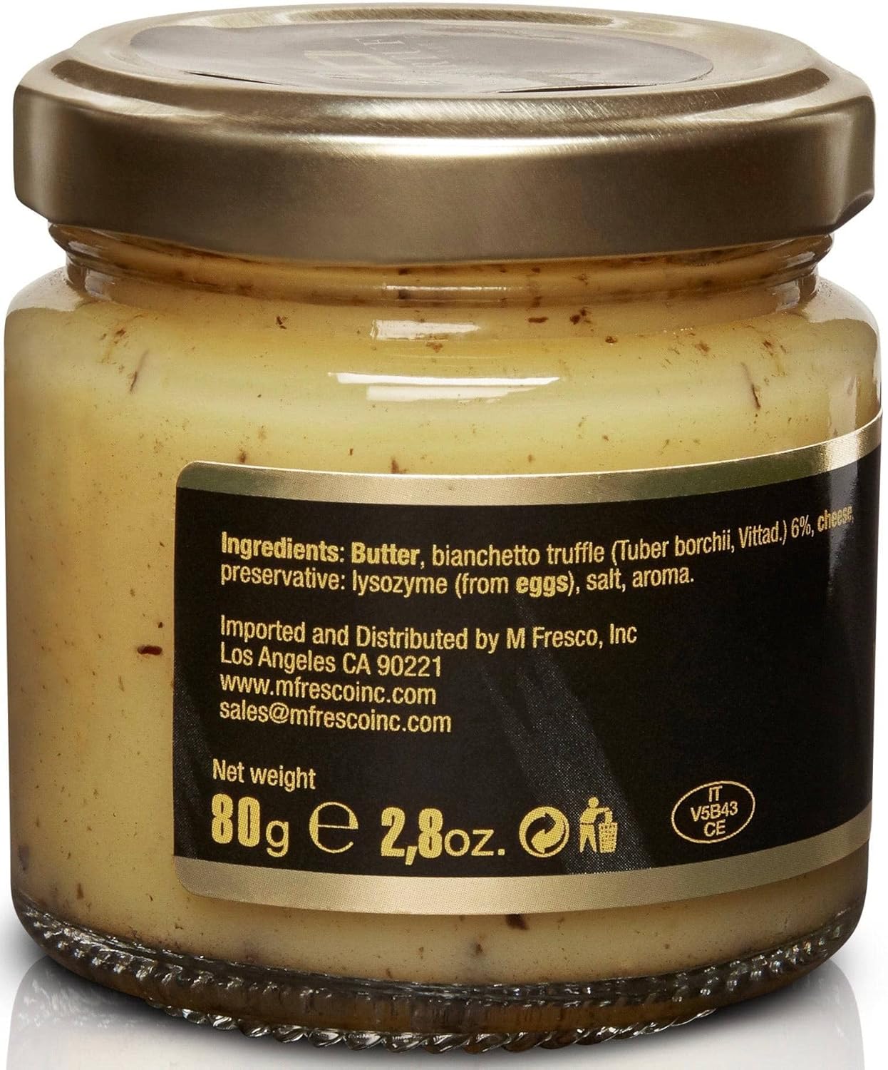 FD TARTUFI White Truffle Butter 80g (2.82oz) - (Tuber Borchii) Gourmet Sauce | Condiments | Made in Italy | non gmo | Italian Butter | White Truffles