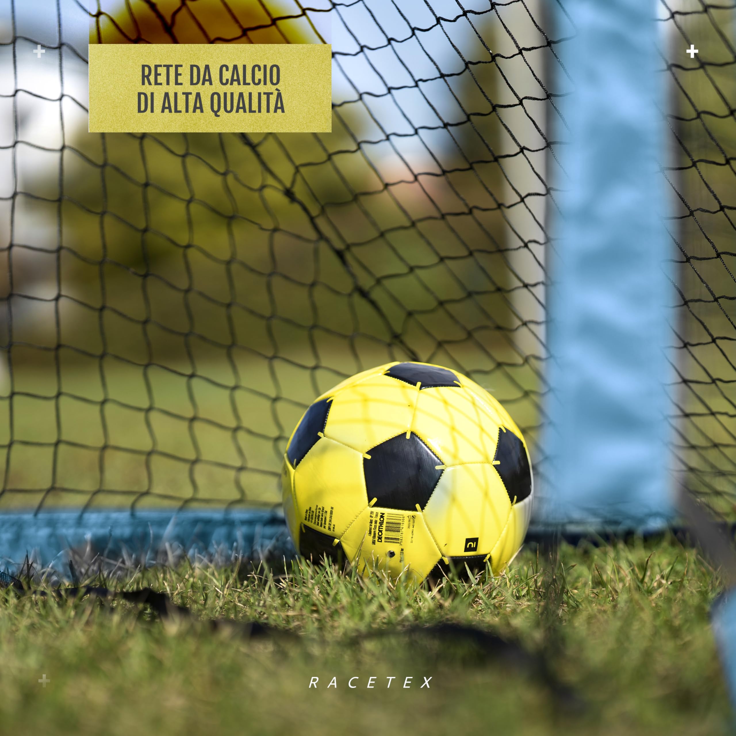 Racetex set di 2 porta calcio bambini - porte da calcio incluse in una pratica borsa per il trasporto - Versione con [ASTE RINFORZATE CON FIBRA DI VETRO] - porta per bambini