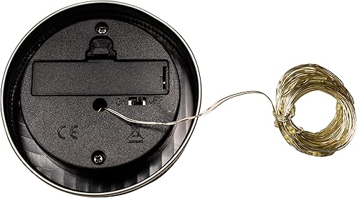 Miniatura 3 de Guirnalda de luces solares con forma de tarro de masón, con tapa de boca regular, color blanco frío, 20 LED, 6 piezas