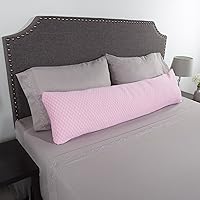 Vista 4 de Lavish Home, Almohada corporal de espuma viscoelástica rosa de 50 pulgadas