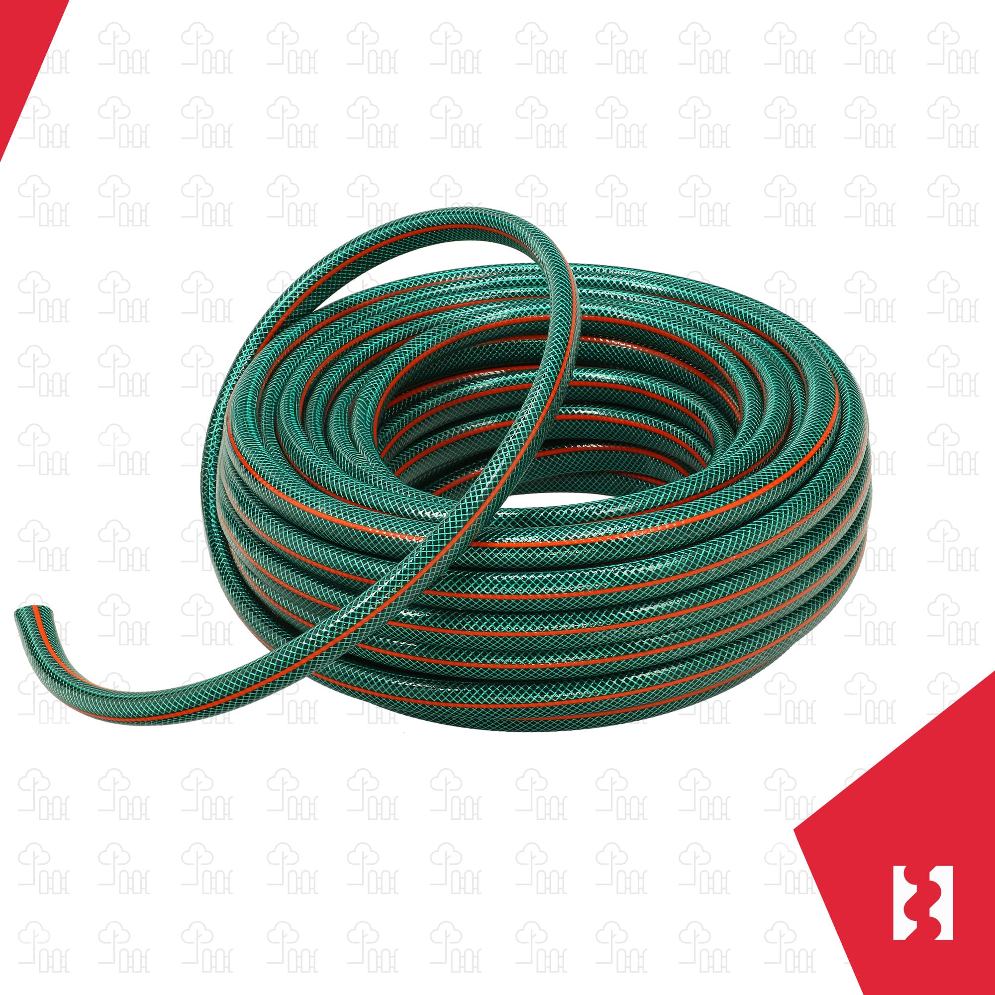 KOTARBAU® - Tubo da giardino da 3/4", 30 m, a 3 strati rinforzati, professionale per innaffiare piante, colore verde