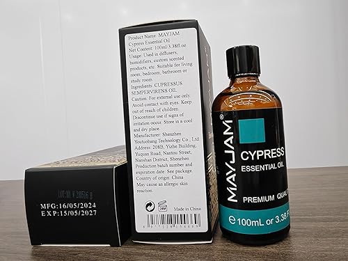 Miniatura 9 de Cypress Essential Oil, MAYJAM 3.38fl.oz100ml Cypress Oil with Glass Dropper, Ideal for Bedroom Living Room Office Use