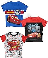 Vista 8 de Disney Cars - Lightning McQueen Boys Graphic T-Shirt (3 Pack)