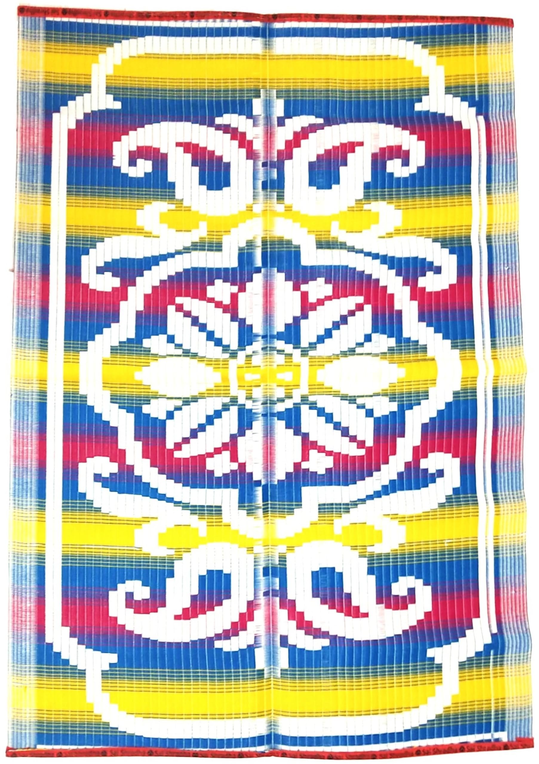 Plastic Mats for Sleeping On Floor Sitting Reversible Chatai Square Shape Mats for Home Living Room, Bedroom Floor, Pooja mat, Outdoor mat, Picnic mat (6x9ft)-picture-19