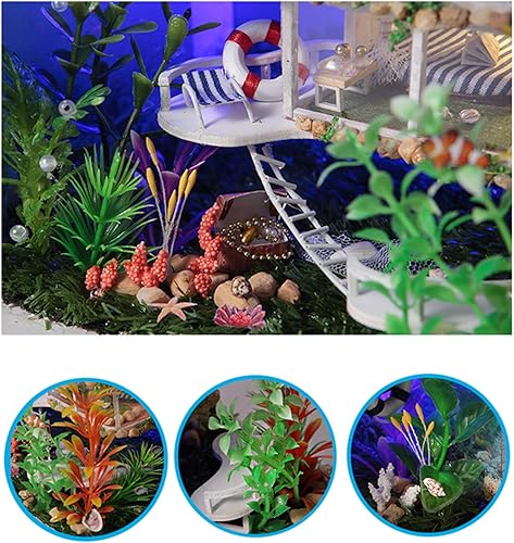 Miniatura 5 de UniHobby Kit de casa de muñecas en miniatura, kit de casa de muñecas UniHobby DIY casa pequeña juguete de madera regalo con muebles a prueba de