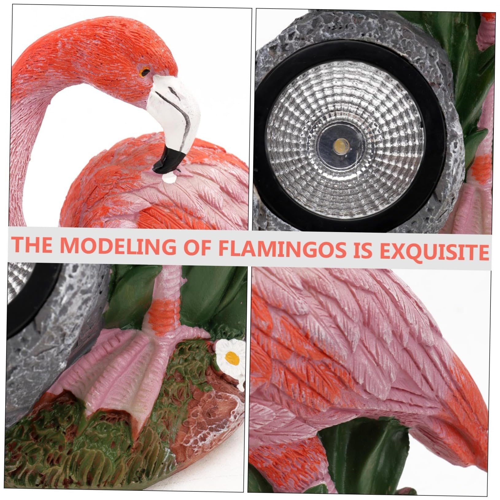 1 Kreatywny Flamingo Dekoracja Ogrodowa Energię Słoneczną Różowy Ornament Do Ogrodu Idealny Do Ogrodu Dziedzińca Wnętrza