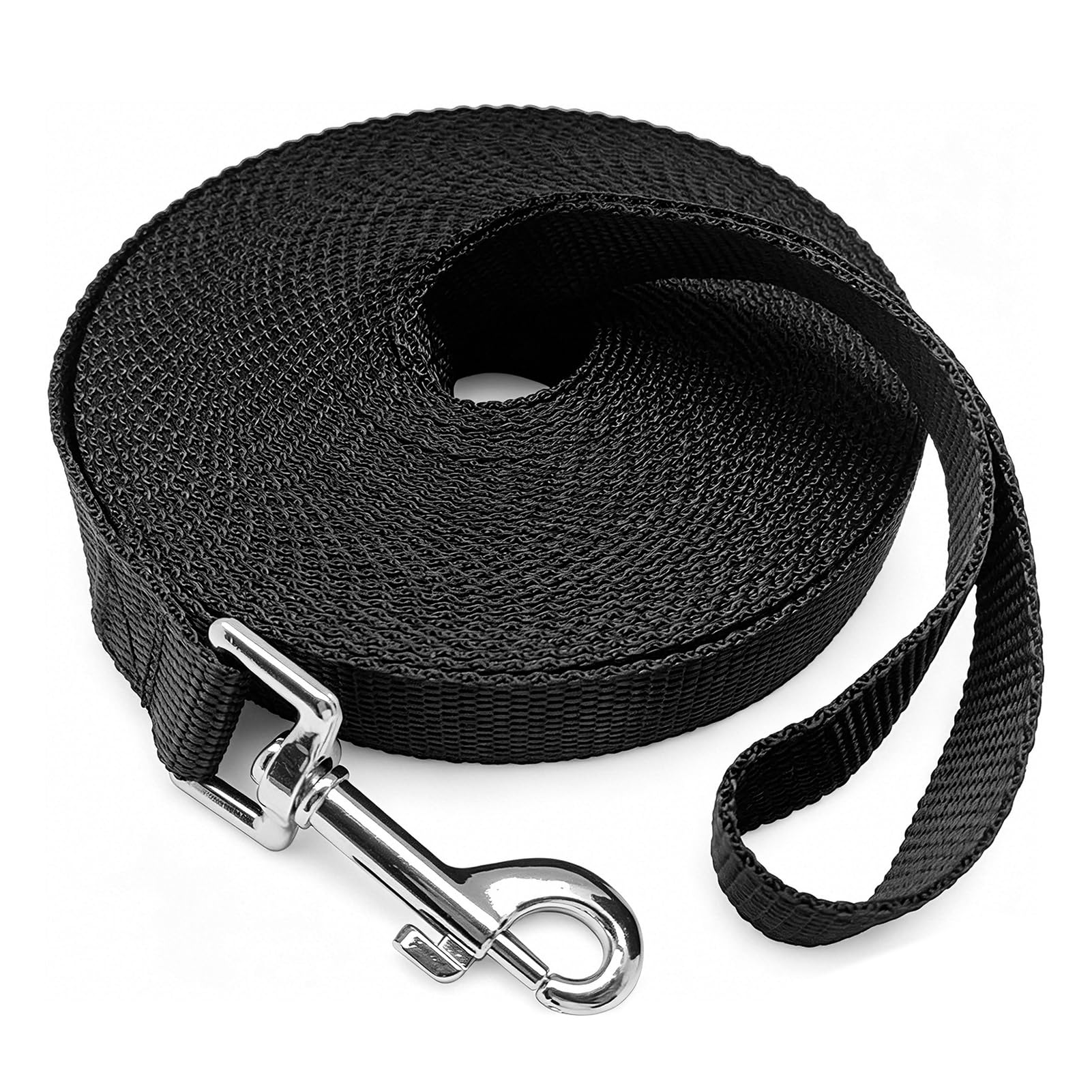 Longe pour Chien 5m, Laisse pour Chien, Laisse Imperméable avec Dragonne Et Mousqueton À 360°, pour L'entraînement pour Chiens De Petite, Moyenne Et Grande Taille (Noir)