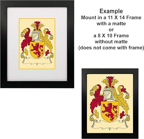 Miniatura 5 de Hale Escudo de ArmasHale Family Crest 8 x 10 - Placa para fotos, regalo de boda