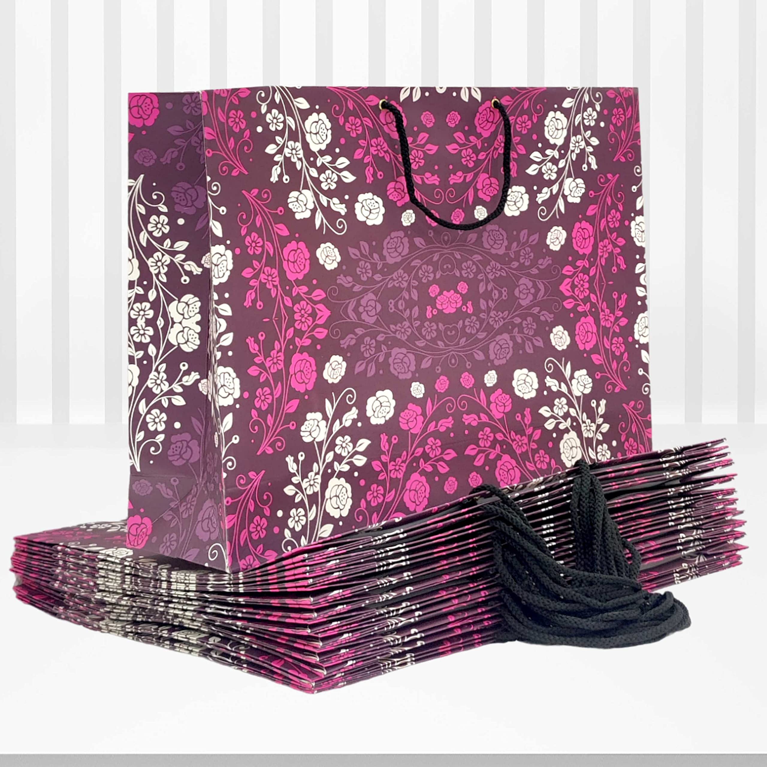 Pb PapyrusBolsys Paper Bags Floral Design Large Size Purple Pack of 12 (B0BVFWGK35) Amazon Price History, Amazon Price Tracker
